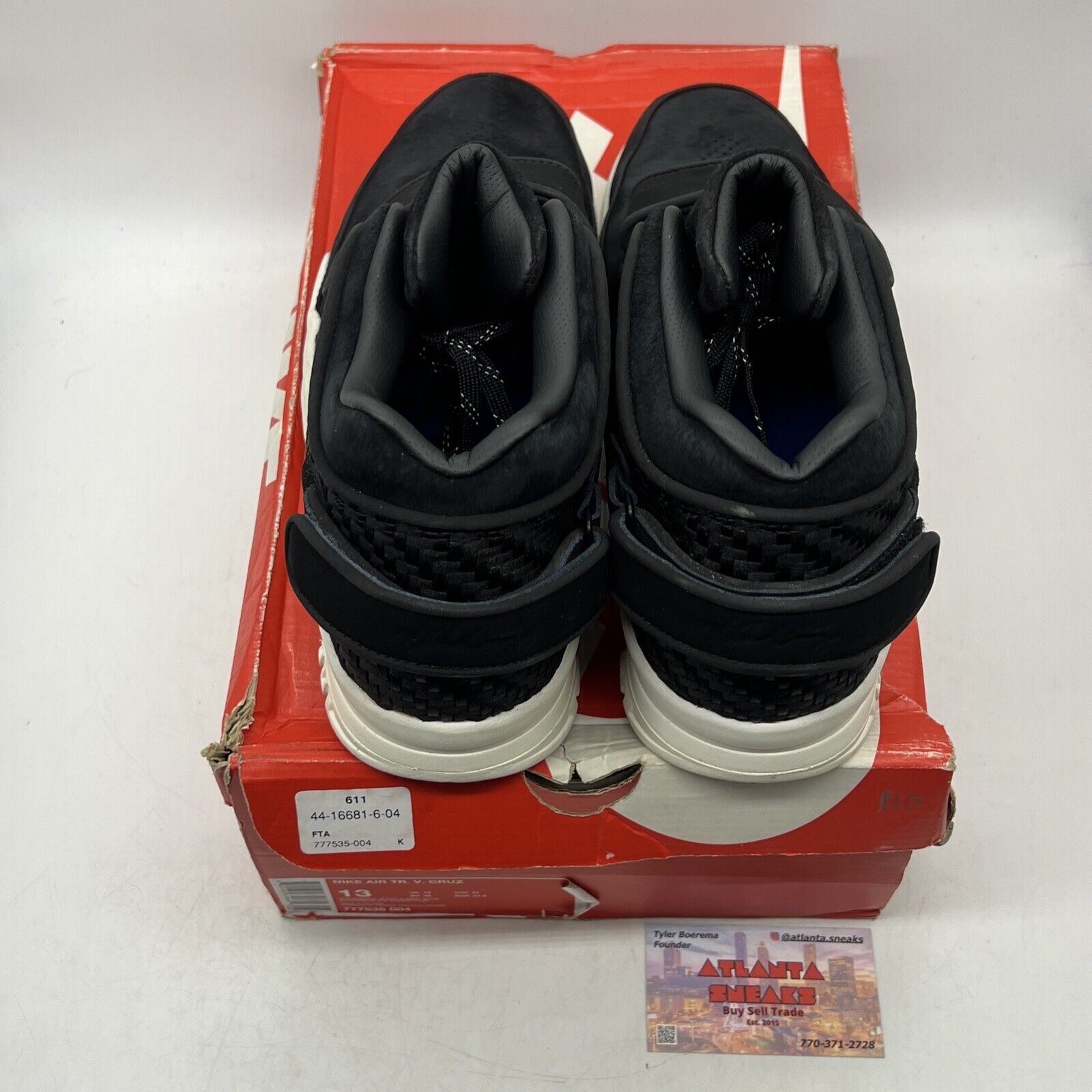 Size 13 - Nike Air Trainer Cruz Black Suede White (777535-004)