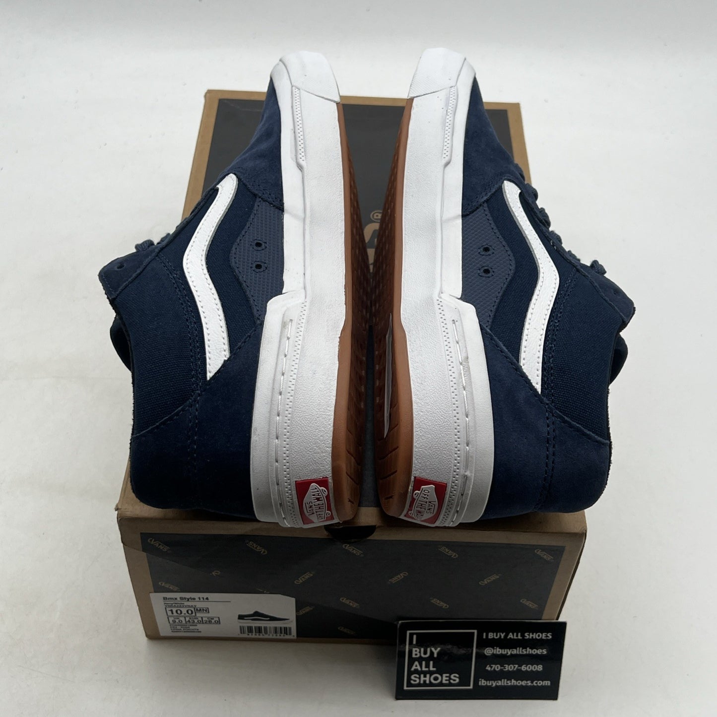 Size 10 - Vans Skate Rowan Gum Iconic Shoes shoes Navy/White (VN0A2Z3VNAV)