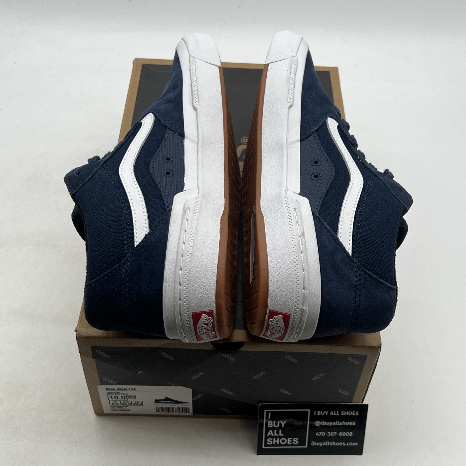 Size 10 - Vans Skate Rowan Gum Iconic Shoes shoes Navy/White (VN0A2Z3VNAV)