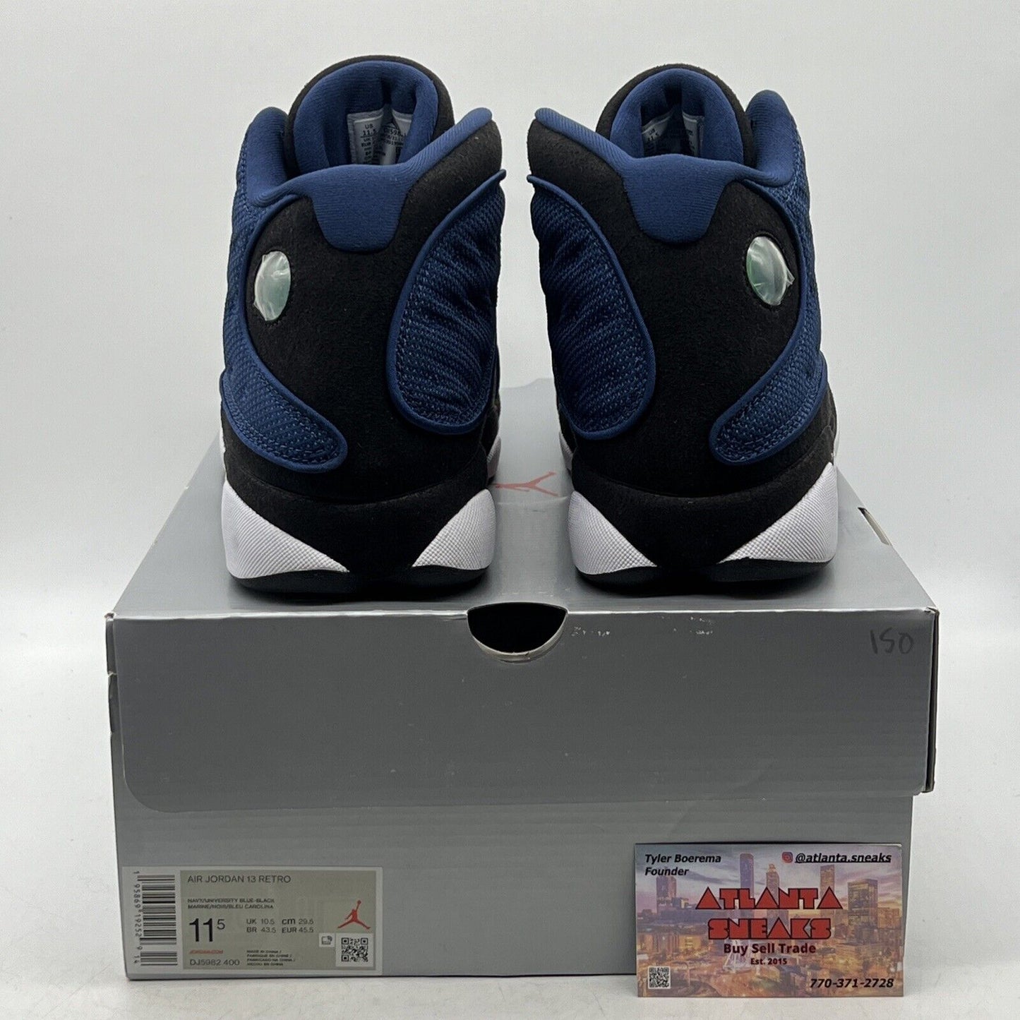 Size 11.5 - Jordan 13 Navy 2022 Black White Suede Leather (DJ5982-400)