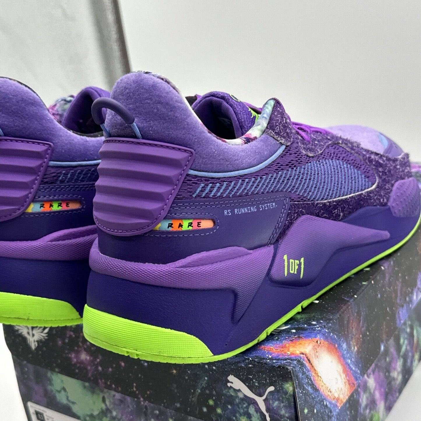 Size 13 - PUMA RS-X x LaMelo Ball Galaxy 2022 Purple Green Furry Basketball Shoe