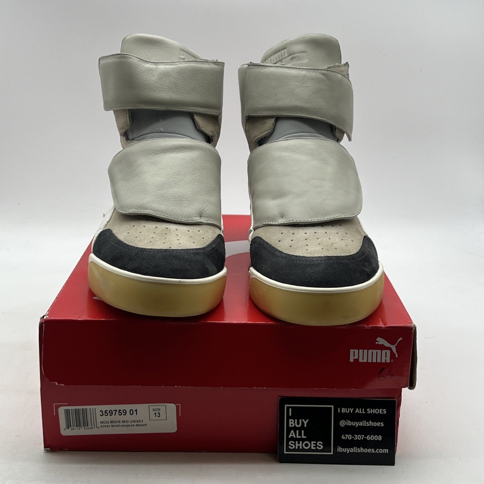 Size 13 - PUMA Move Mid x Alexander McQueen Silver Birch/Mojave Desert