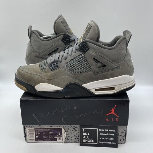 Size 9.5 - Jordan 4 Retro Low Cool Grey Silver White Suede (308497-007)