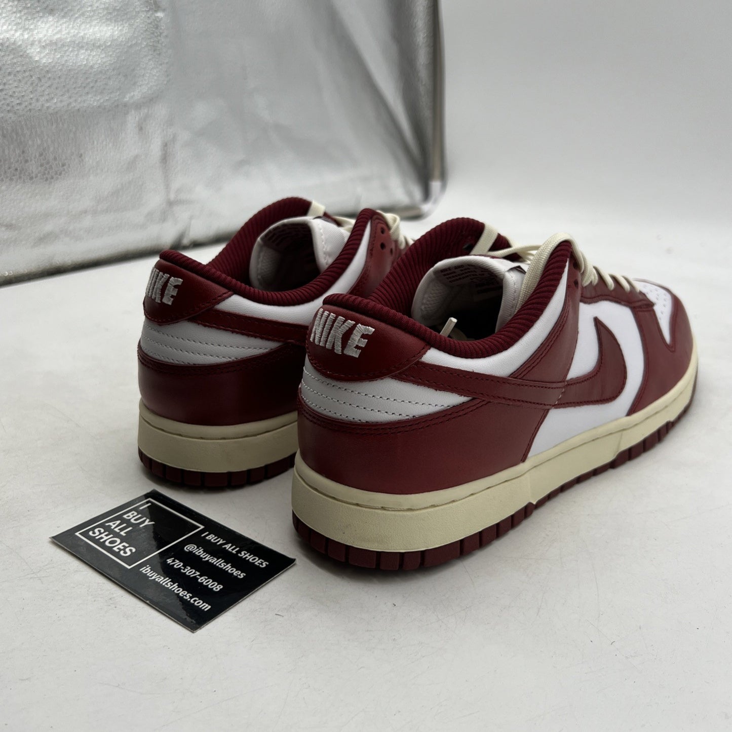 Size 11W- Dunk Low PRM Team Red White Leather (FJ4555-100)