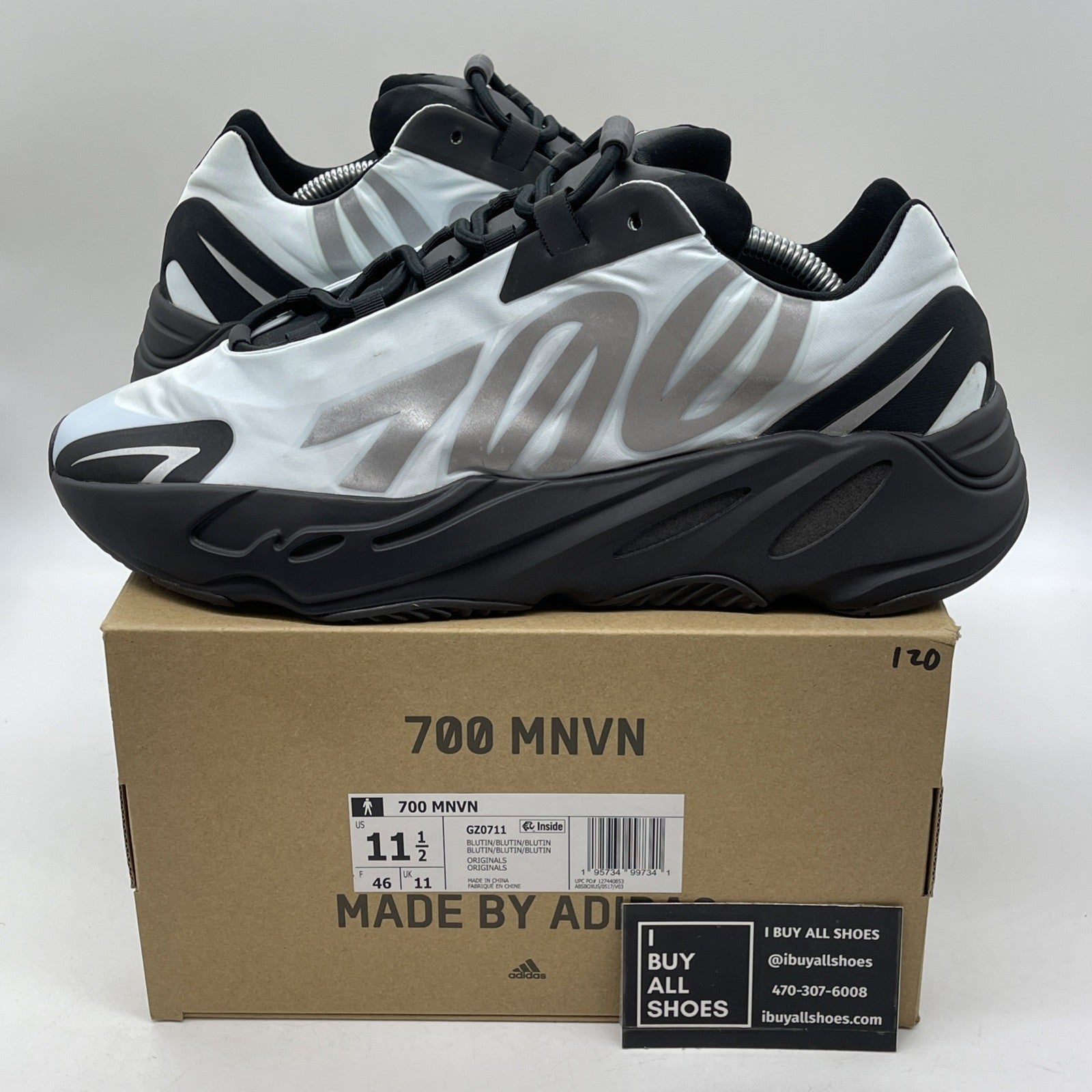 Size 10.5 - adidas Yeezy Boost 700 MNVN Blue Tint Black (GZ0711)