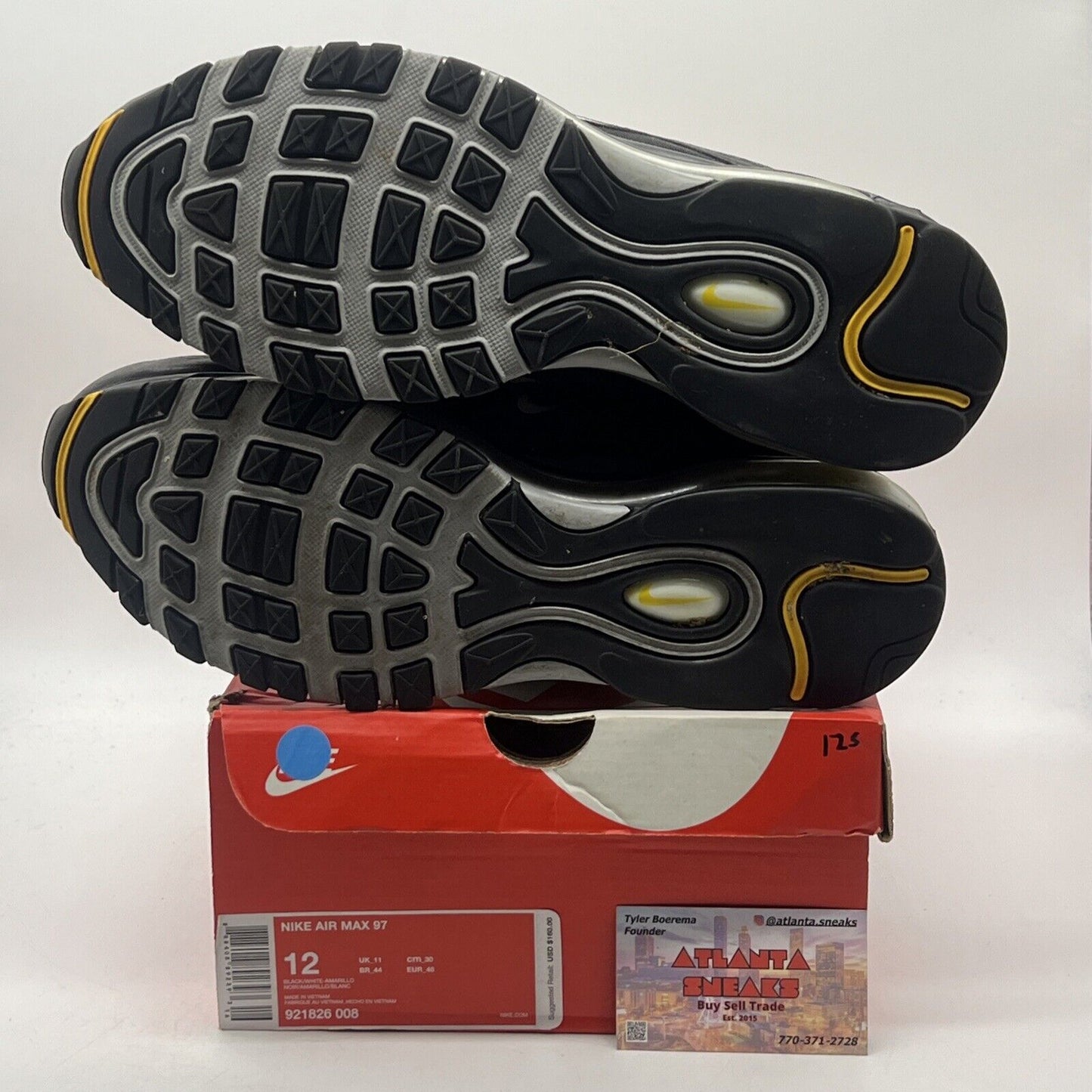 Size 12 - Nike Air Max 97 Steelers Yellow Grey Black