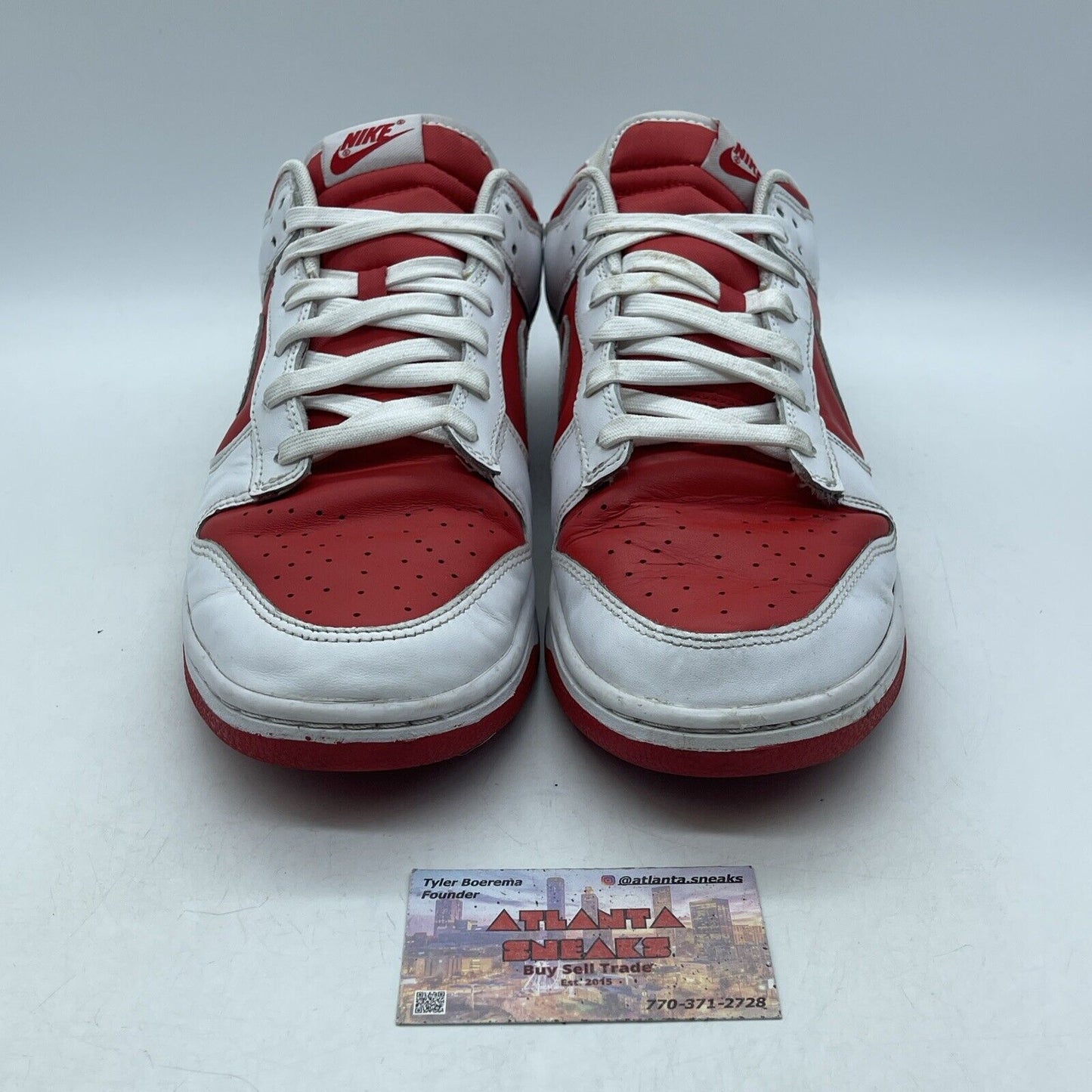 Size 12 - Nike Dunk Low Championship Red White Leather (DD1391-600)