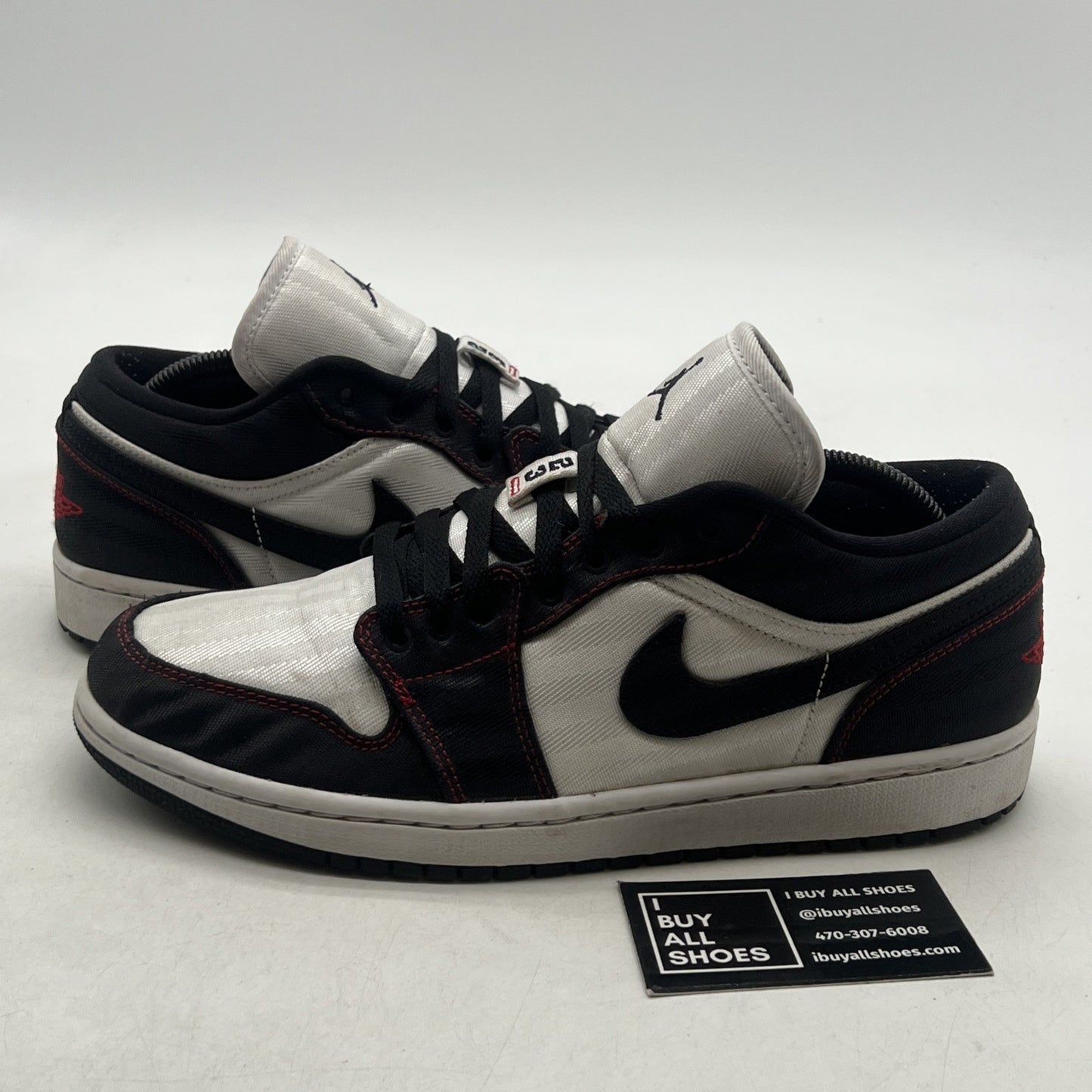 Size 11 - Air Jordan 1 SE Utility Low White Black Red W (DD9337-106)
