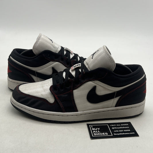 Size 11 - Air Jordan 1 SE Utility Low White Black Red W (DD9337-106)