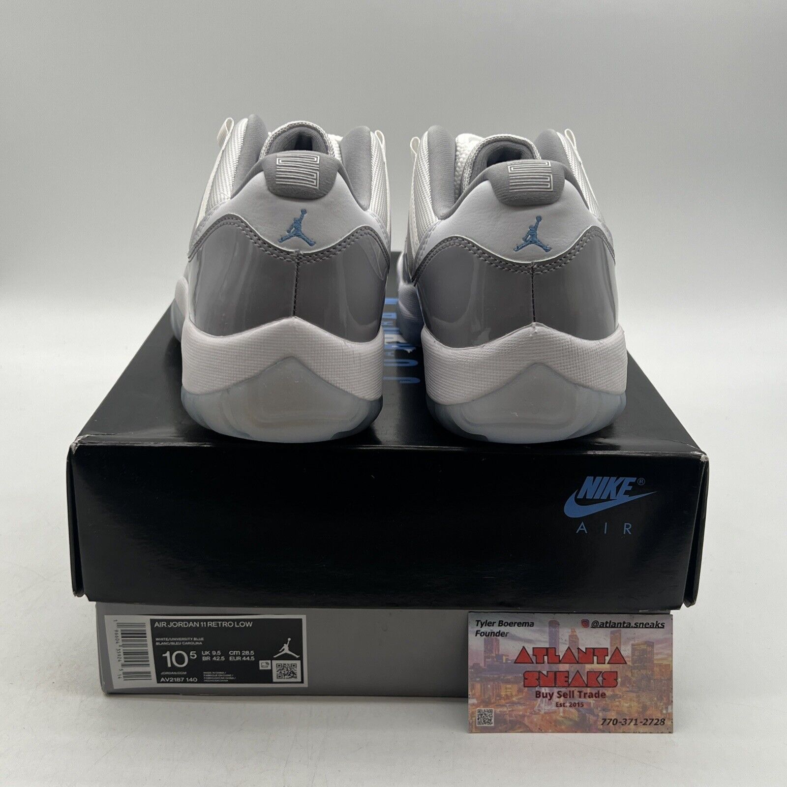 Size 10.5 - Air Jordan 11 Retro Low Cement Grey Leather White (AV2187-140)