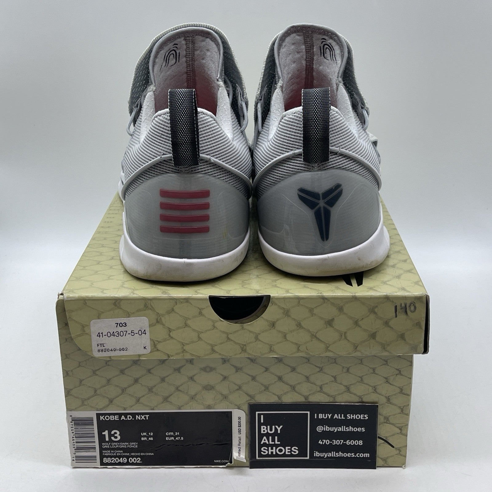Size 13 - Nike Kobe A.D. NXT Wolf Grey (882049-002)