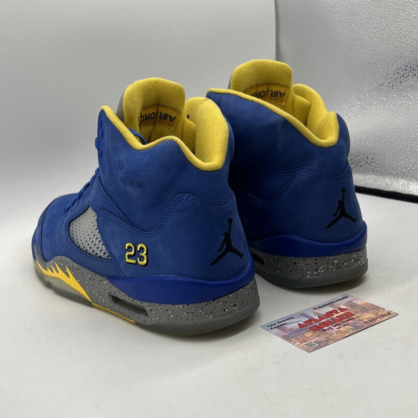 Size 11.5 - Air Jordan 5 Retro Laney Blue Yellow Icey Suede  (CD2720-400)