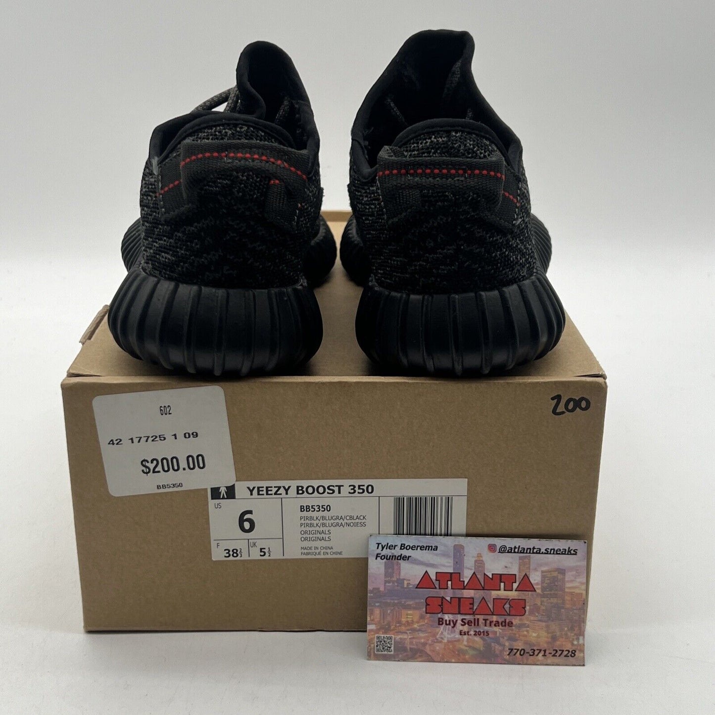 Size 6 - adidas Yeezy Boost 350 2016 Pirate Black Red (BB5350)