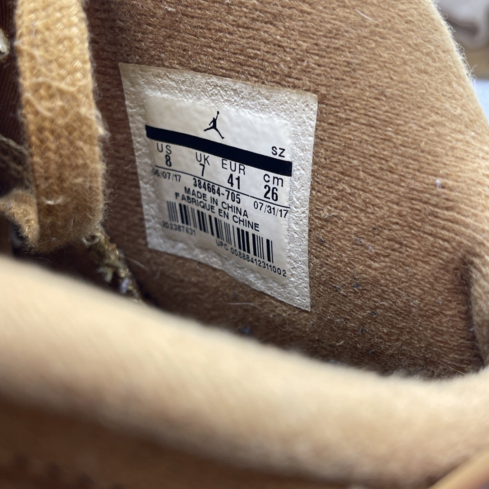 Size 8 - Air Jordan 6 Retro Wheat Brown Suede (384664-705)