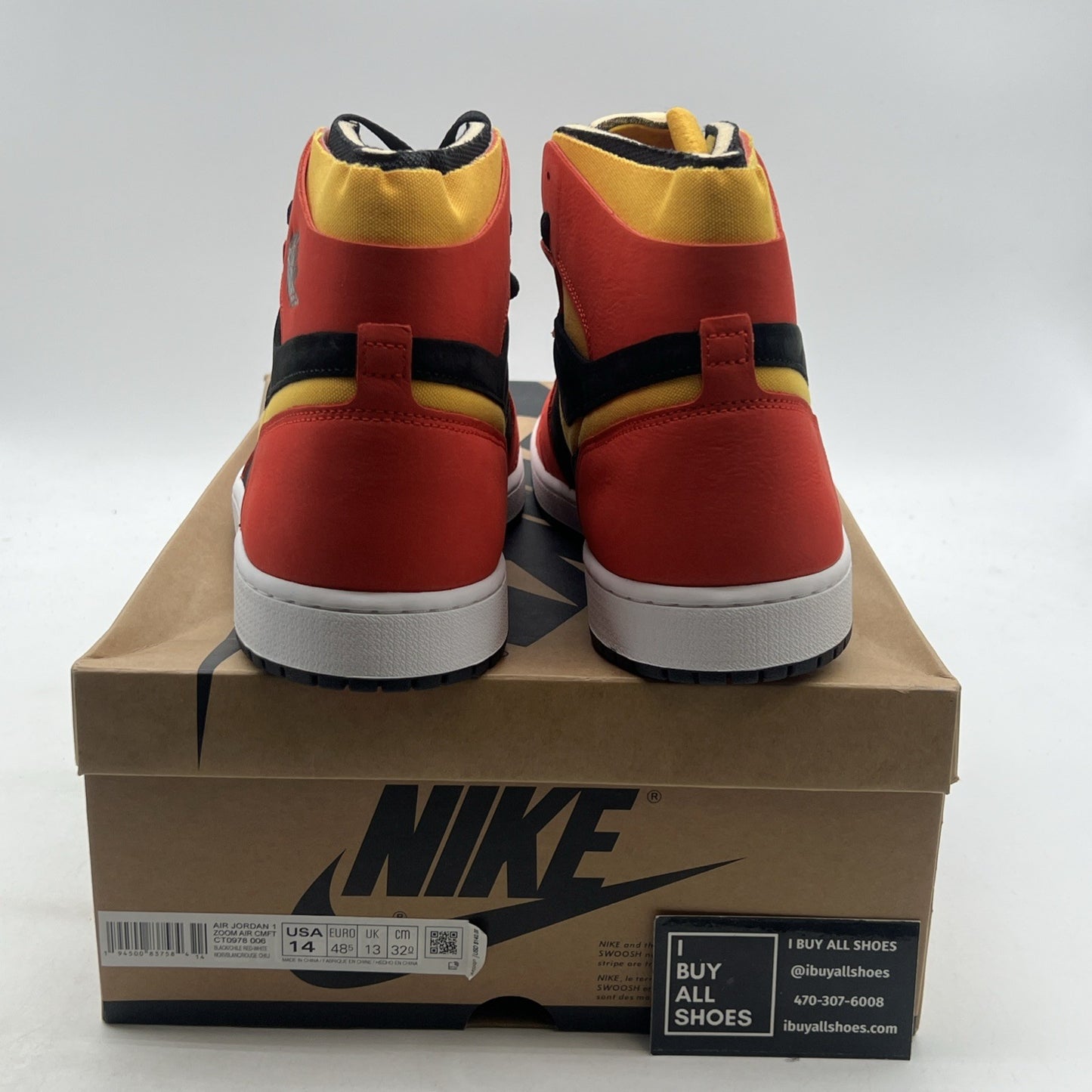 Size 14 - Air Jordan 1 Zoom Comfort High Chile Red (CT0978-006)