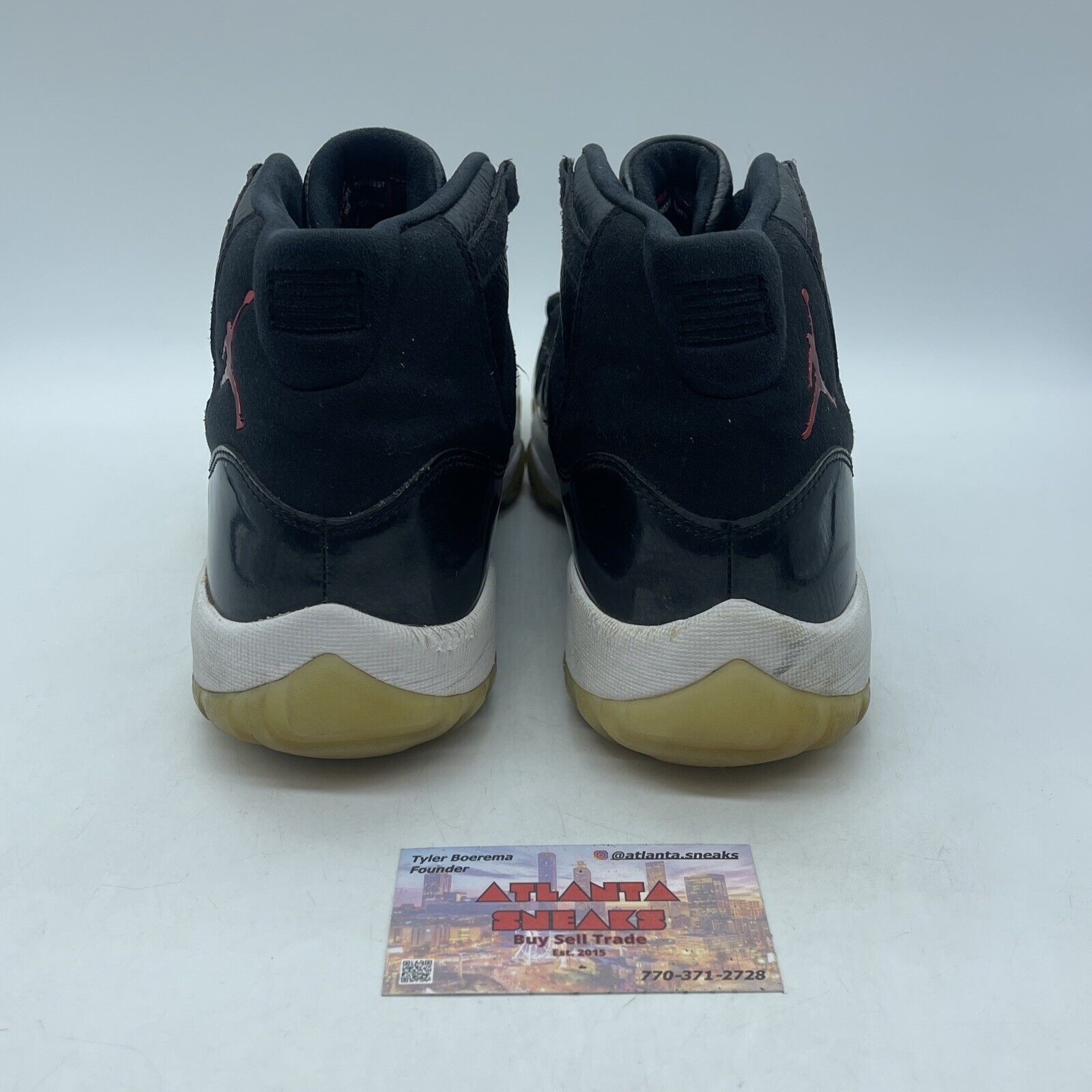 Size 10.5 - Jordan 11 Retro 72-10 2015 White Black Suede Leather (378037-002)
