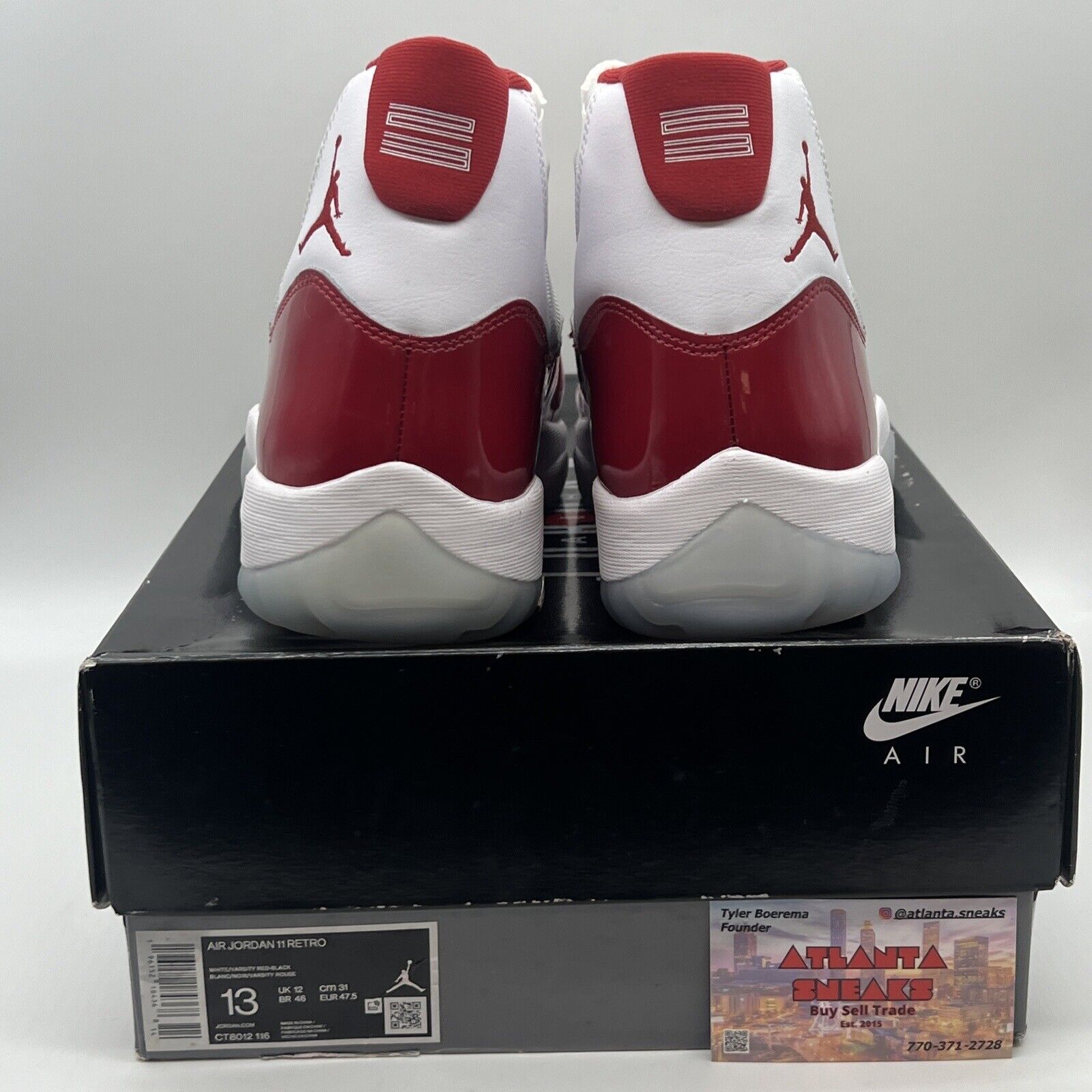 Nike Air Jordan 11 “Cherry” White Varsity Red Men’s Size 13 CT8012-116 Brand New