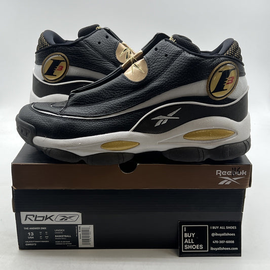 Size 13 - Reebok The Answer DMX 2022 Black White Gold (GW6372)