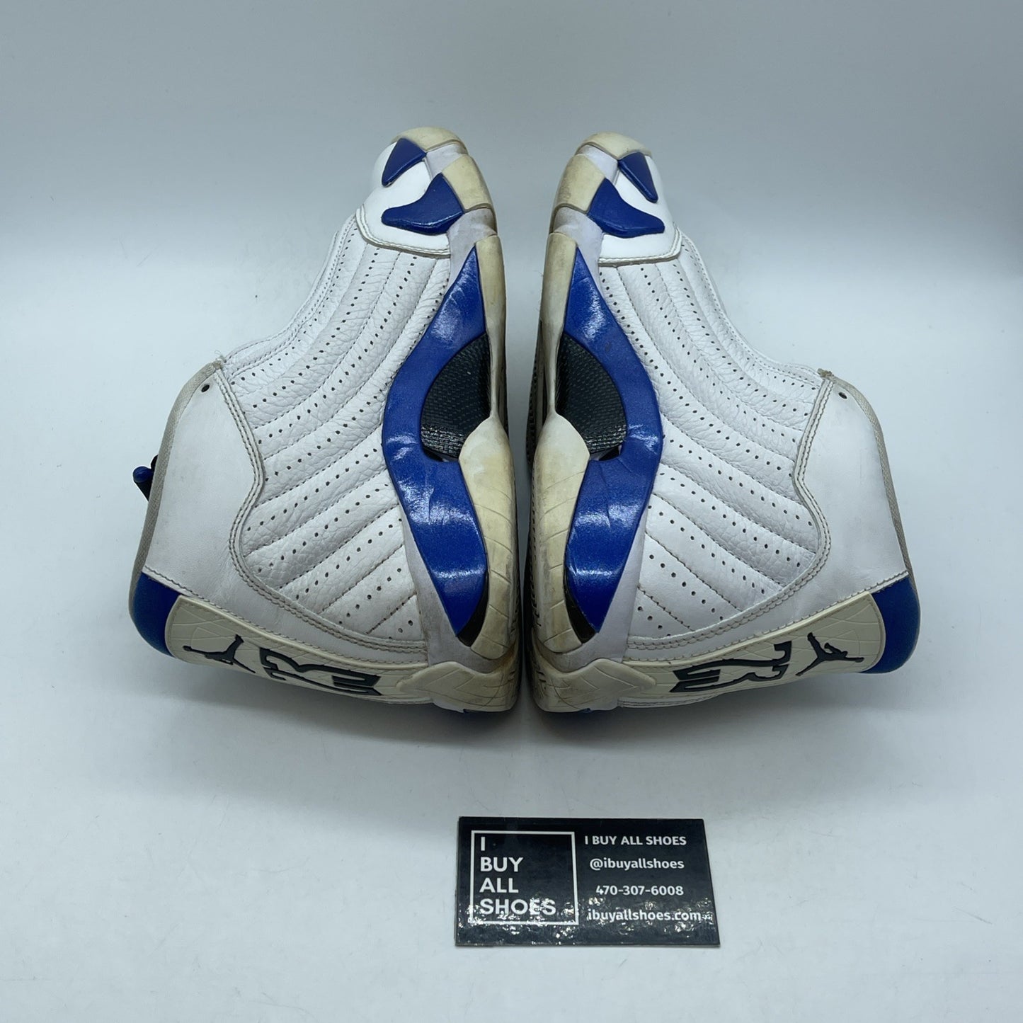 Size 9.5 - Air Jordan 14 Retro Hyper Royal Blue White Leather (487471-104)