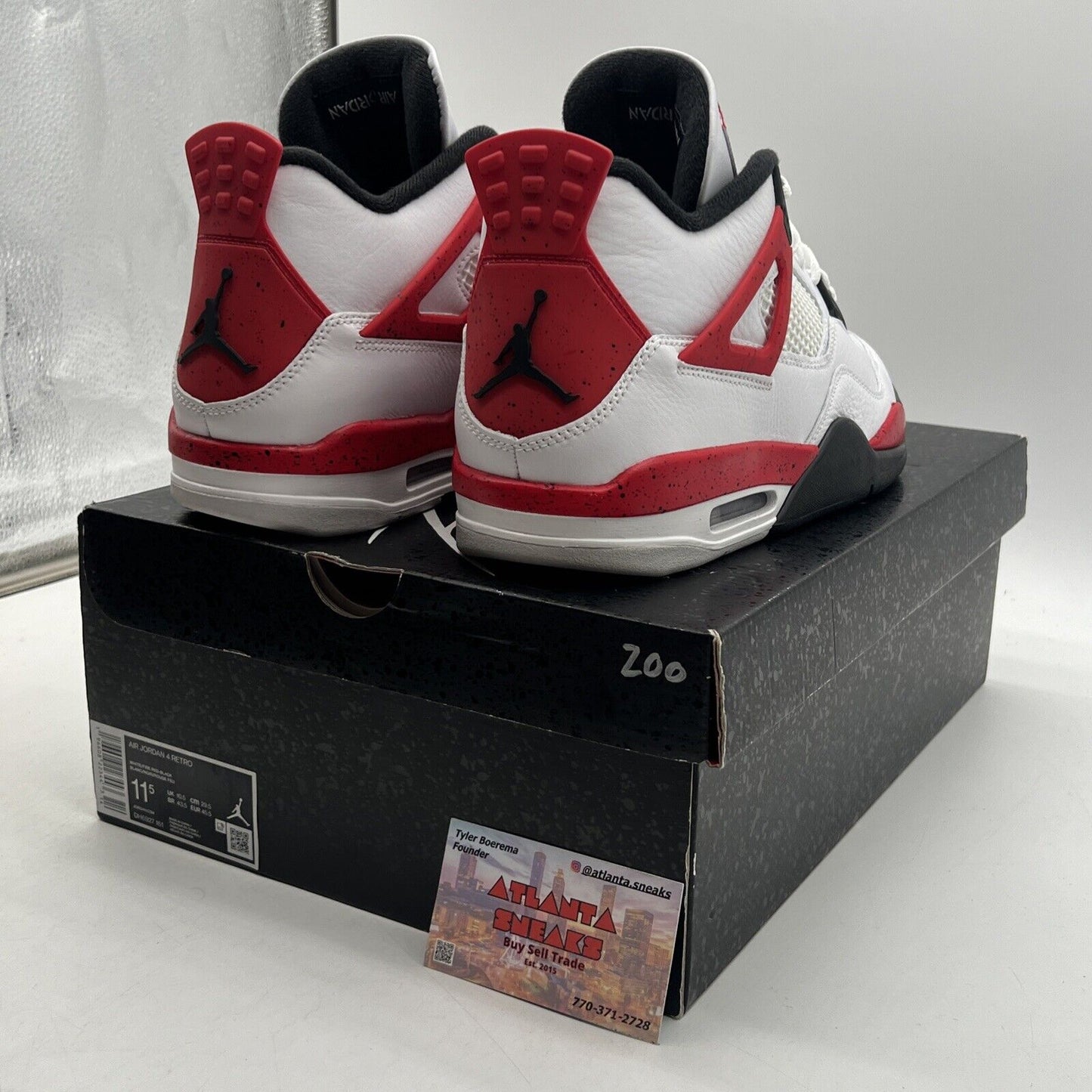 Size 11.5 - Jordan 4 Retro Mid Red Cement White Red Black (DH6927-161)