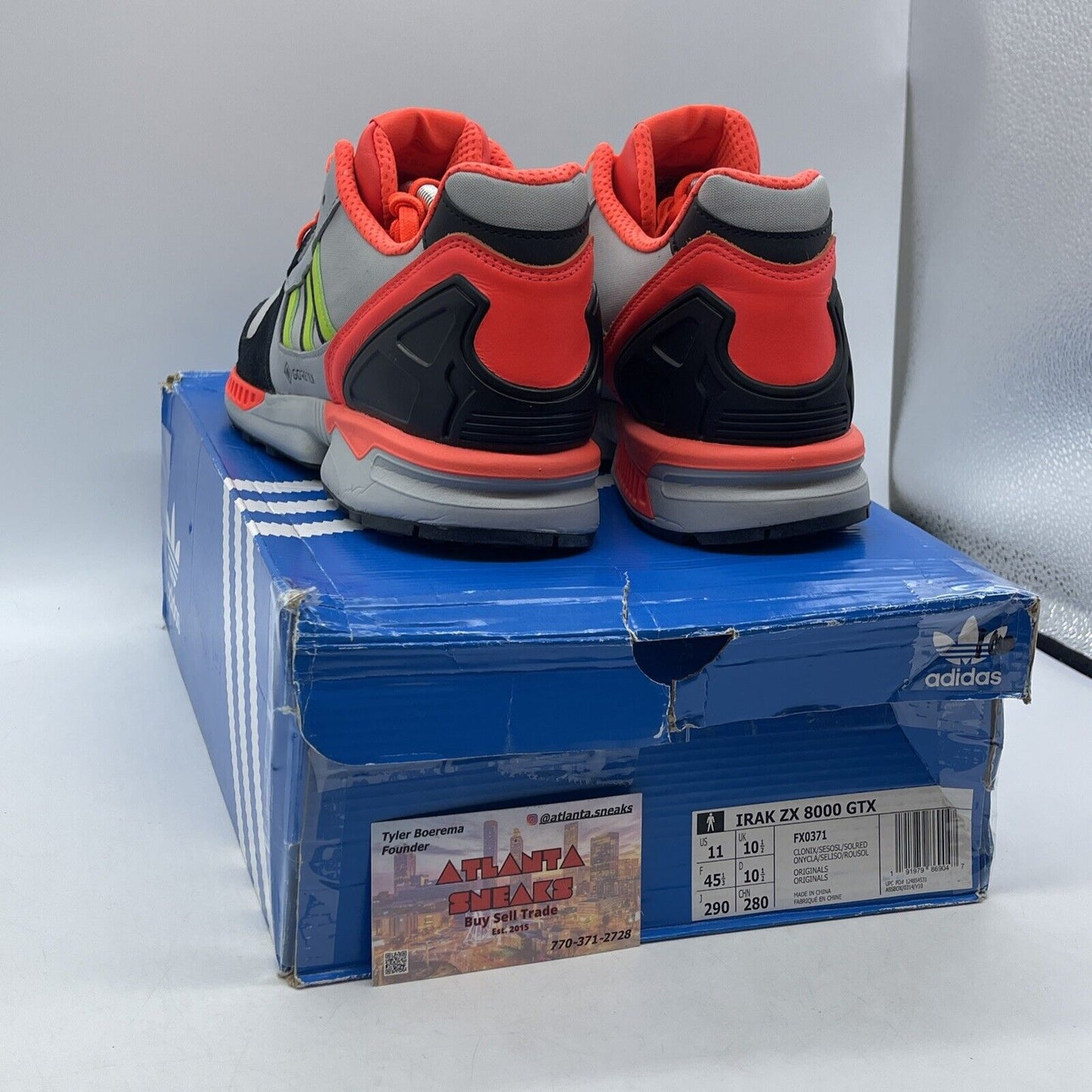 Size 11 - adidas IRAK x ZX 8000 GTX A-ZX Series Orange Suede Leather (FX0371)