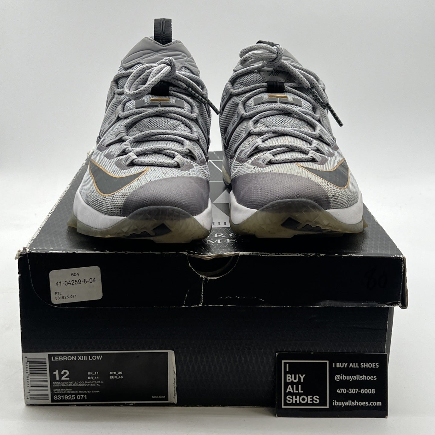 Size 12 - Nike LeBron 13 Low Cool Grey (831925-071)