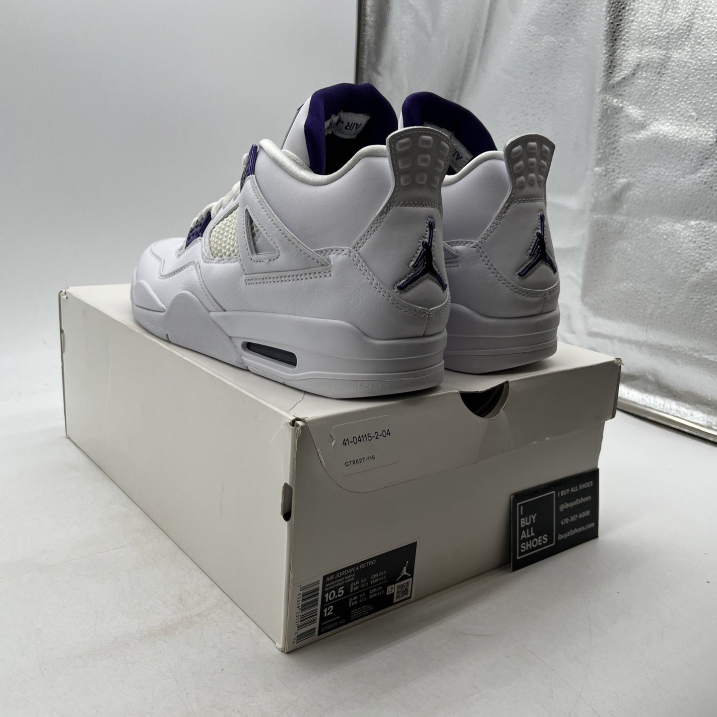 Size 10.5 - Air Jordan 4 Retro Mid Purple Metallic (CT8427-115)