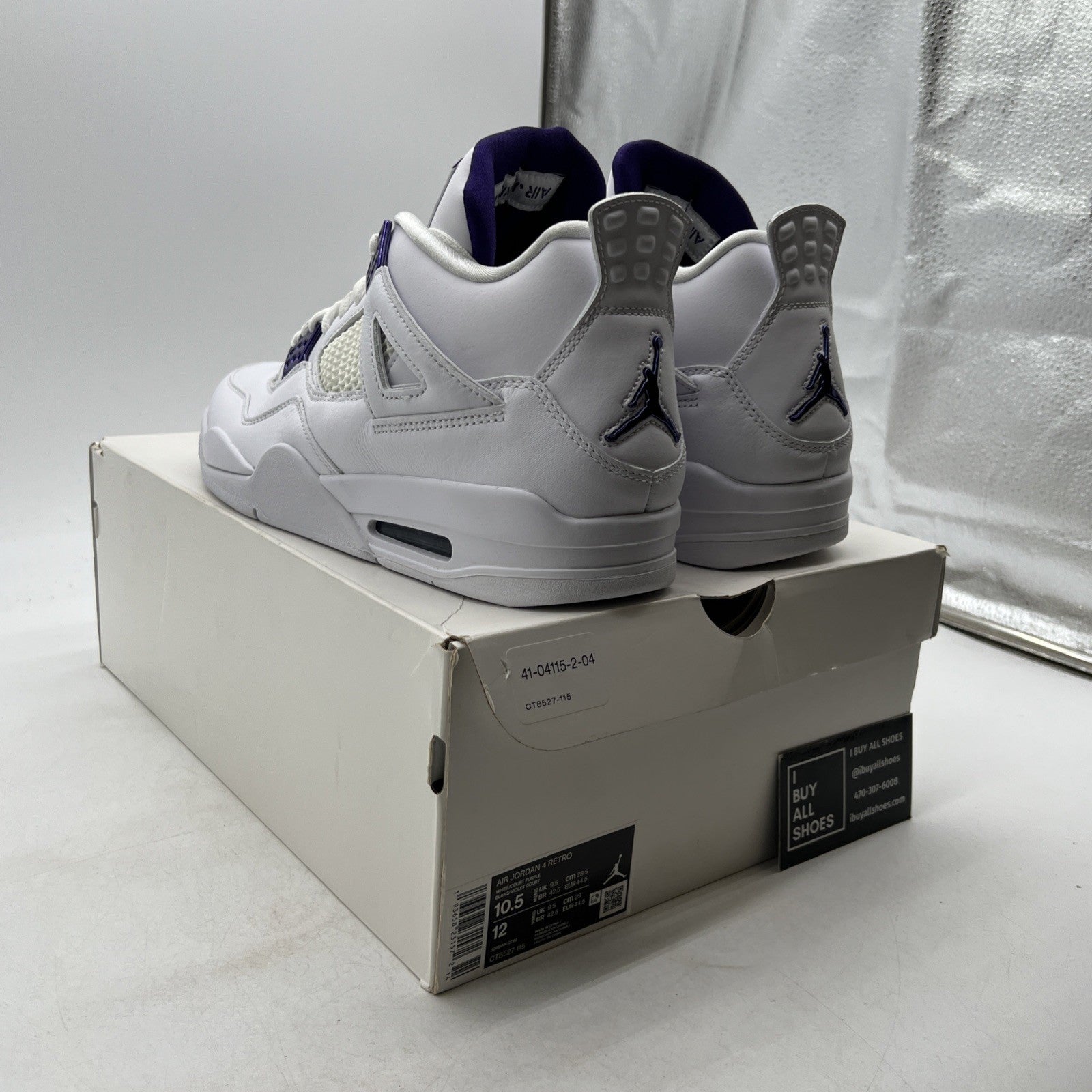Size 10.5 - Air Jordan 4 Retro Mid Purple Metallic (CT8427-115)