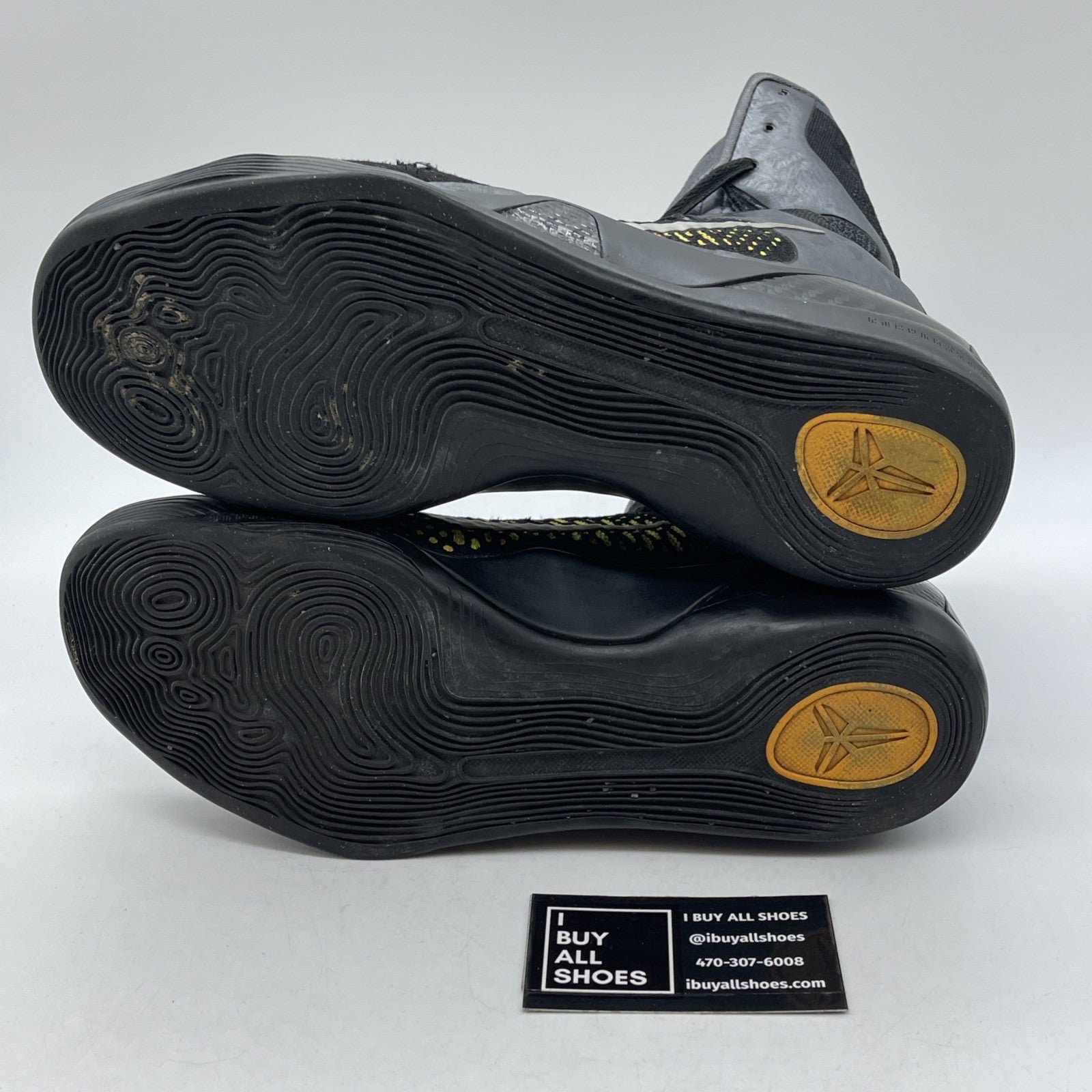 Size 9.5 - Nike Kobe 9 Elite Inspiration Black Yellow Suede (630847-004)