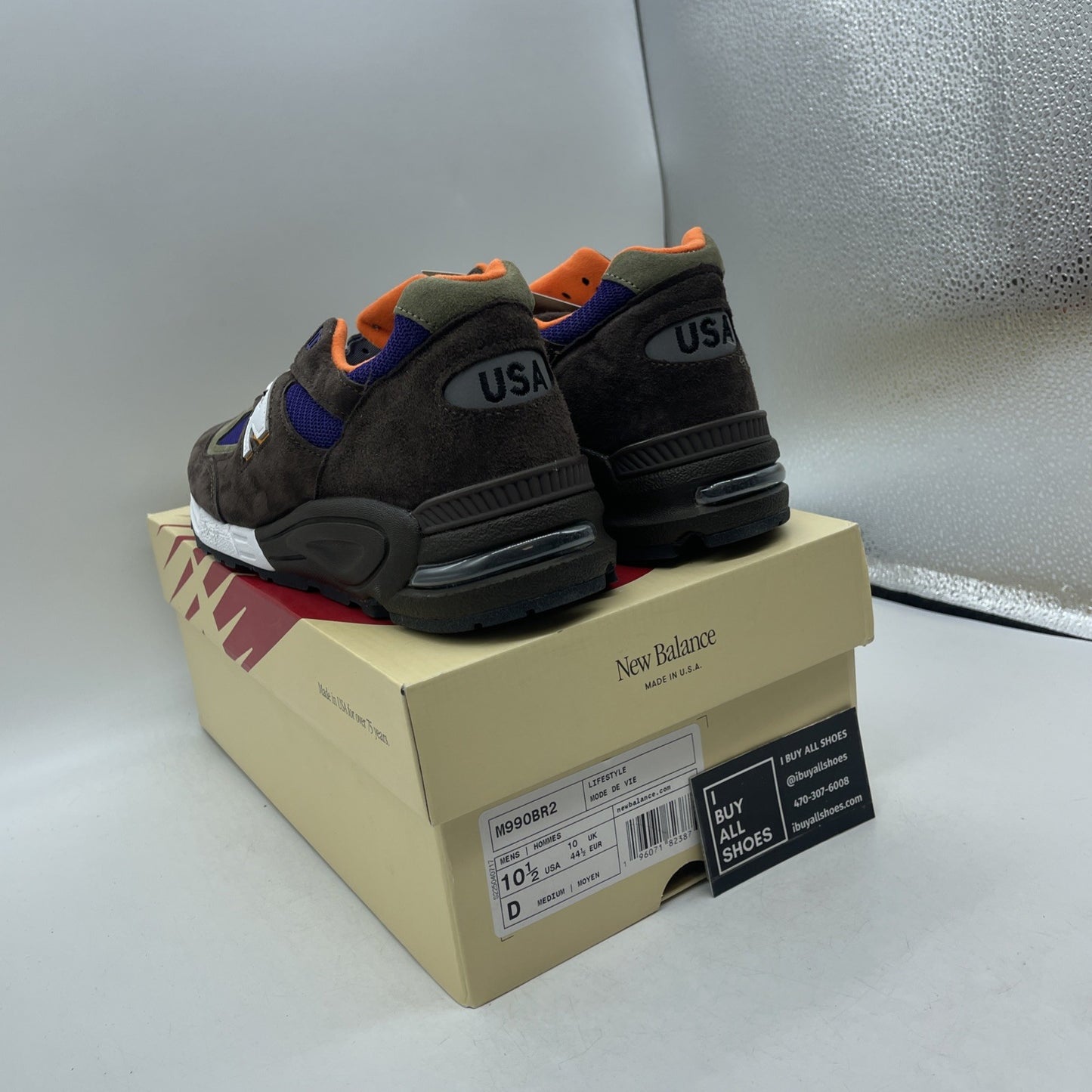 Size 10.5 - New Balance Teddy Santis x 990v2 Made in USA Brown Purple