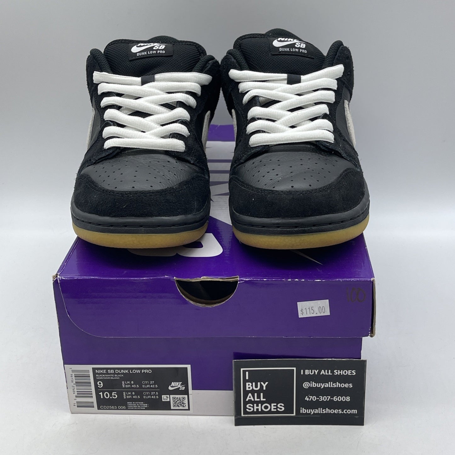 Size 9 - Nike Dunk Low SB Black Gum (CD2563-006)