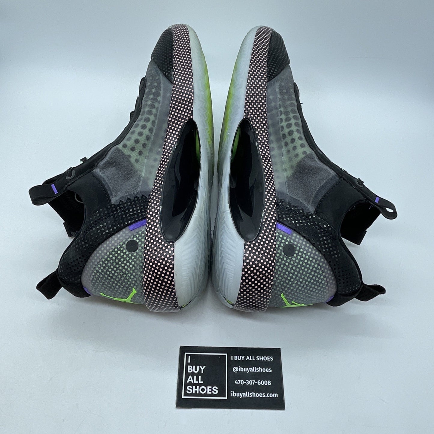 Size 11 - Air Jordan 34 Low Vapor Green Blue Black Suede (CZ7750-003)