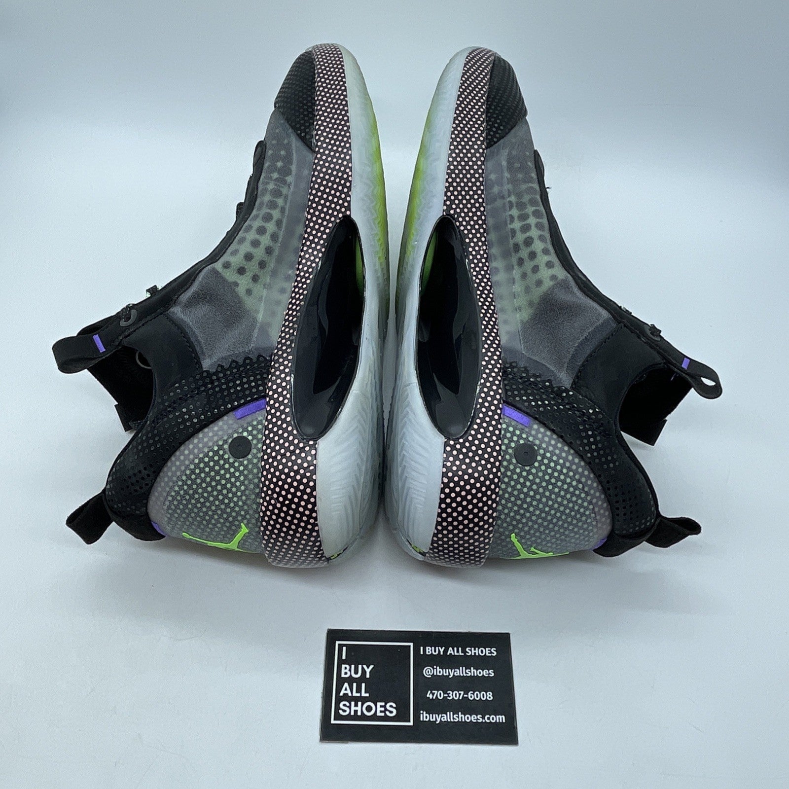 Size 11 - Air Jordan 34 Low Vapor Green Blue Black Suede (CZ7750-003)