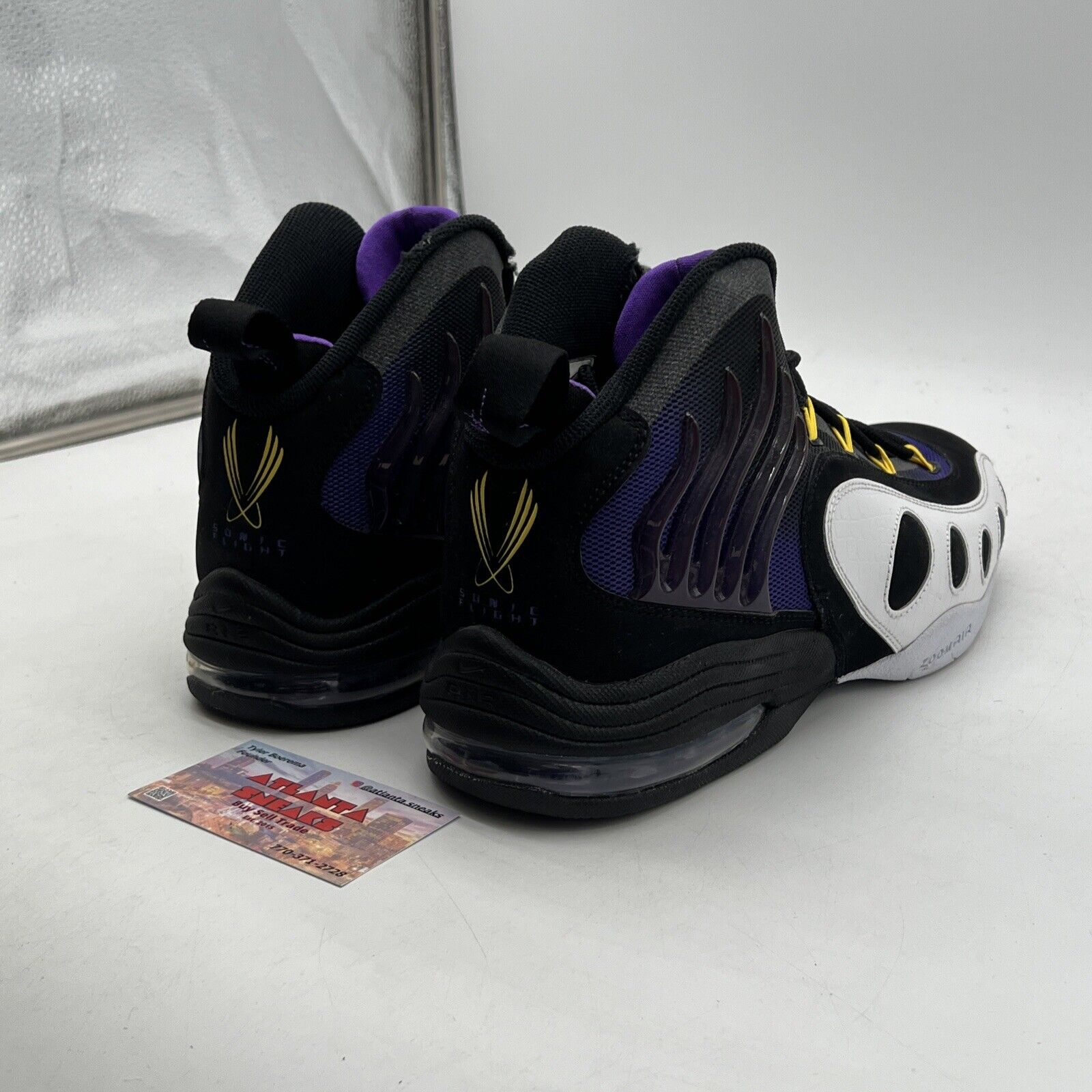 Size 11.5 - Nike Sonic Flight Black Purple Venom Black Purple (641333-001)