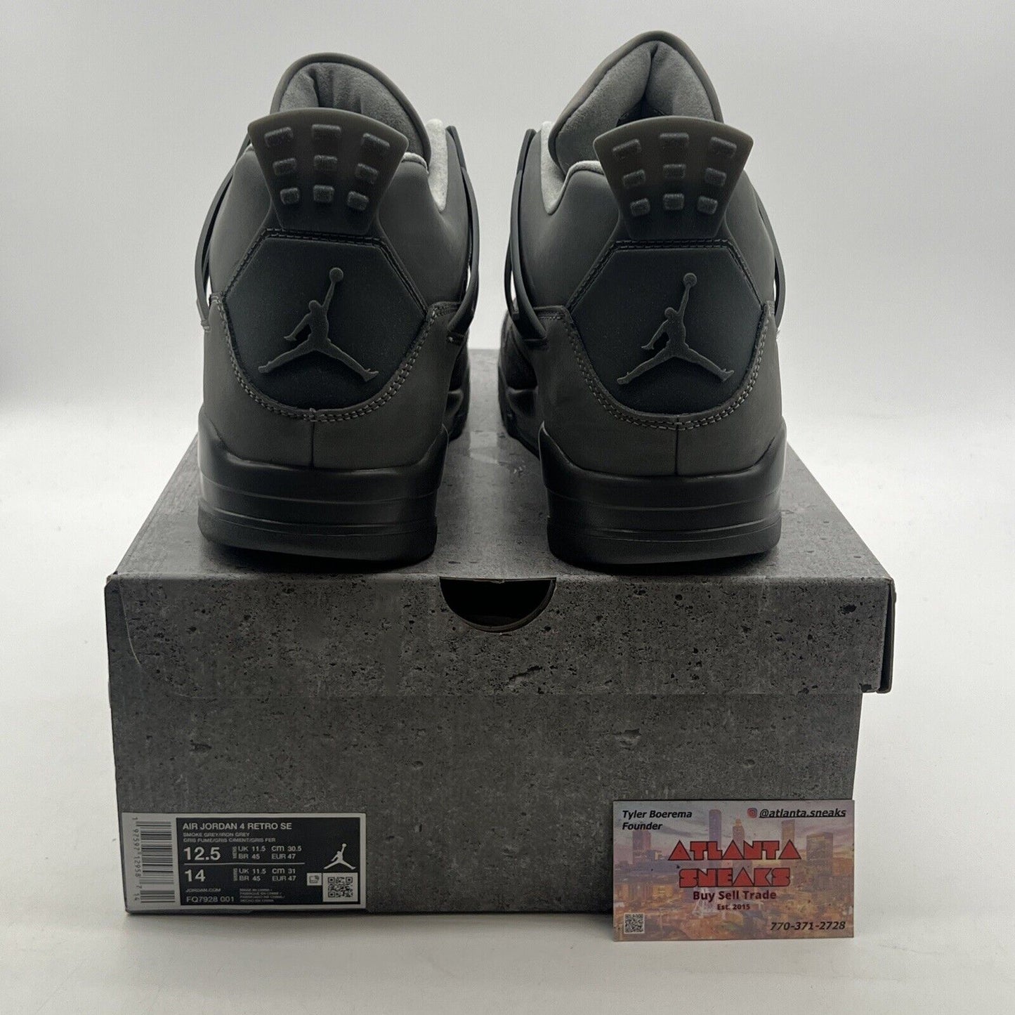 Size 12.5 - Air Jordan 4 Retro 2024 Paris Olympics Wet Cement (FQ7928-001)