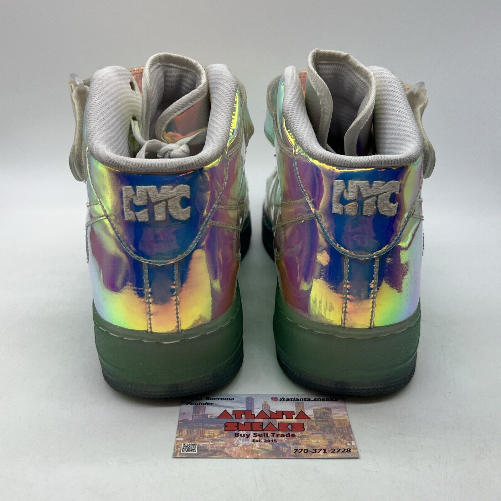 Size 14 - Nike Air Force 1 Mid Iridescent ID (779425-991) Super Bowl Rare