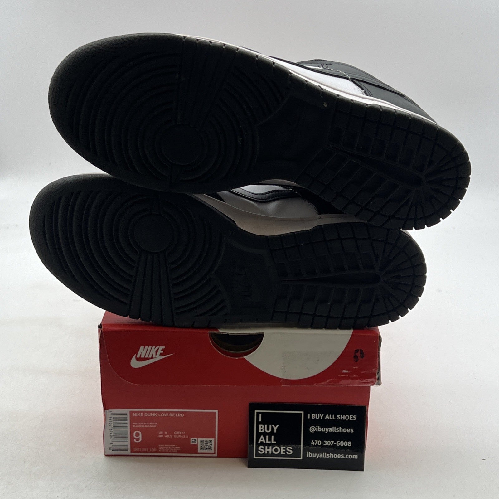 Size 9 - Nike Dunk Low Black White (DD1391-100)