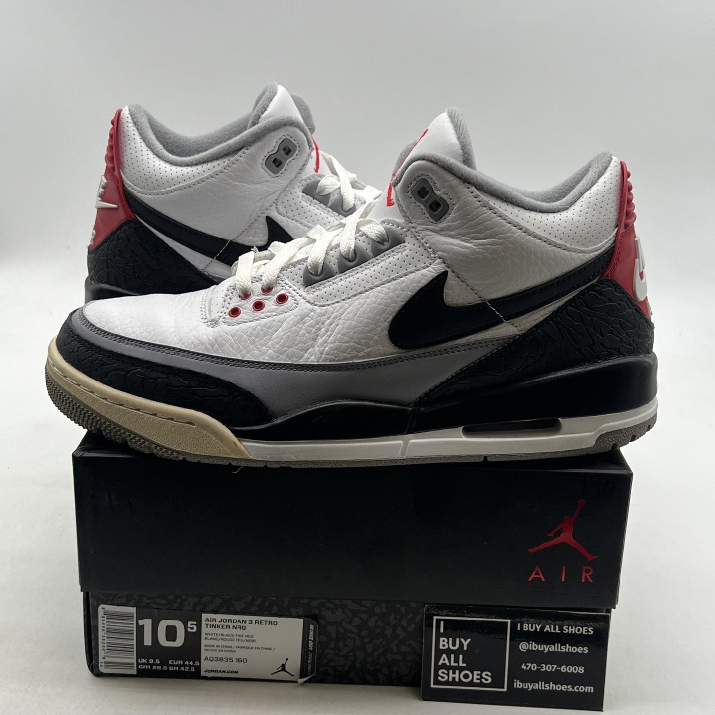 Size 10.5 - Air Jordan 3 Retro NRG Tinker 2018 (AQ3835-160)