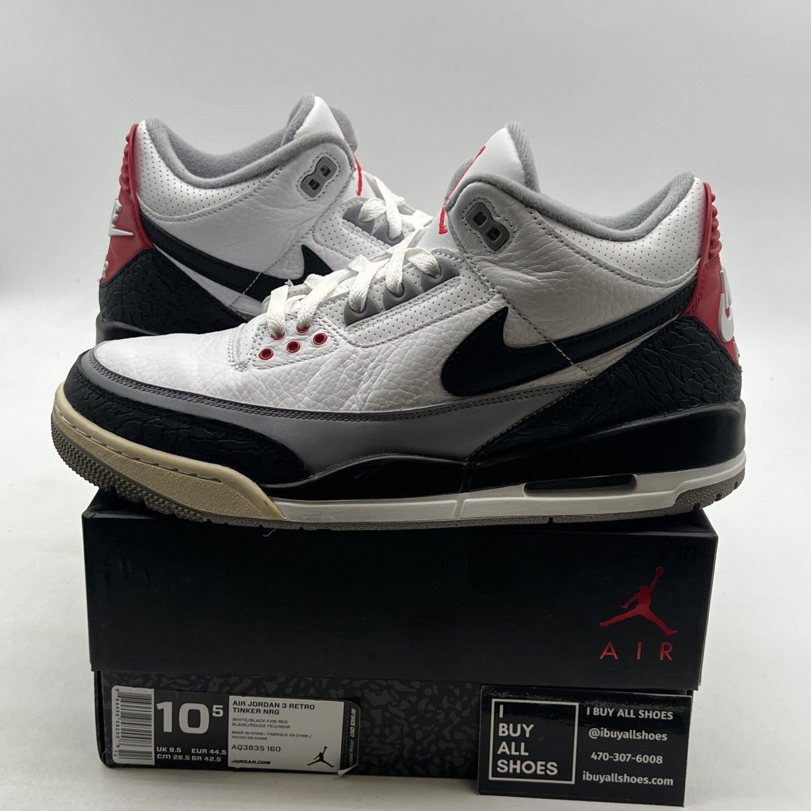 Size 10.5 - Air Jordan 3 Retro NRG Tinker 2018 (AQ3835-160)