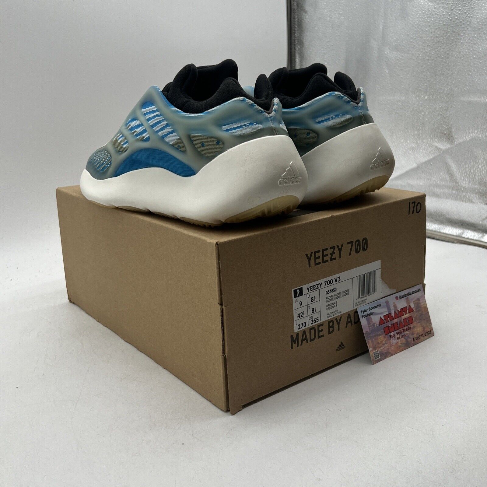 Size 9 - adidas Yeezy 700 V3 Arzareth Black Cream (G54850)