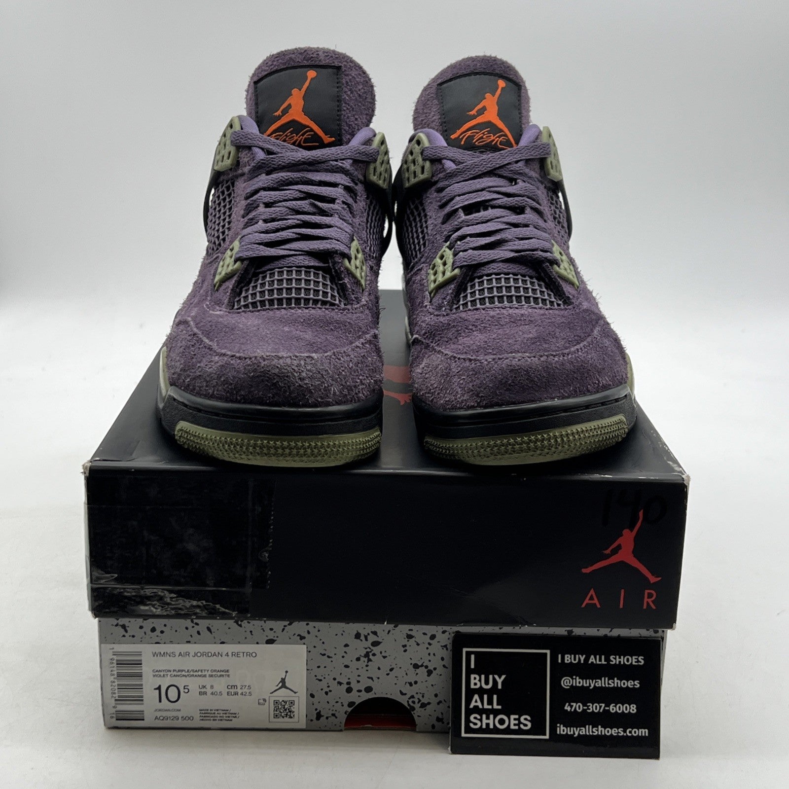 Size 10.5W - Air Jordan 4 Retro Mid Canyon Purple - (AQ9129-500)