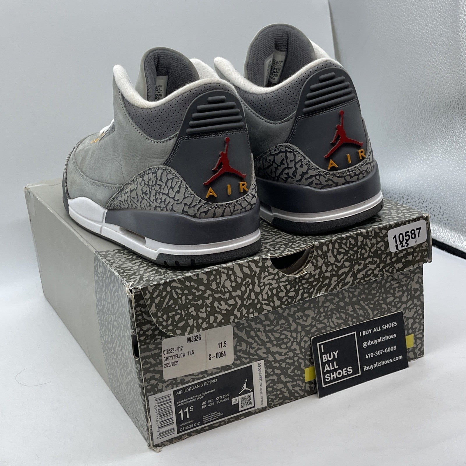 Size 11.5 - Jordan 6 Retro Mid Georgetown Grey White Suede (CT85332-012)