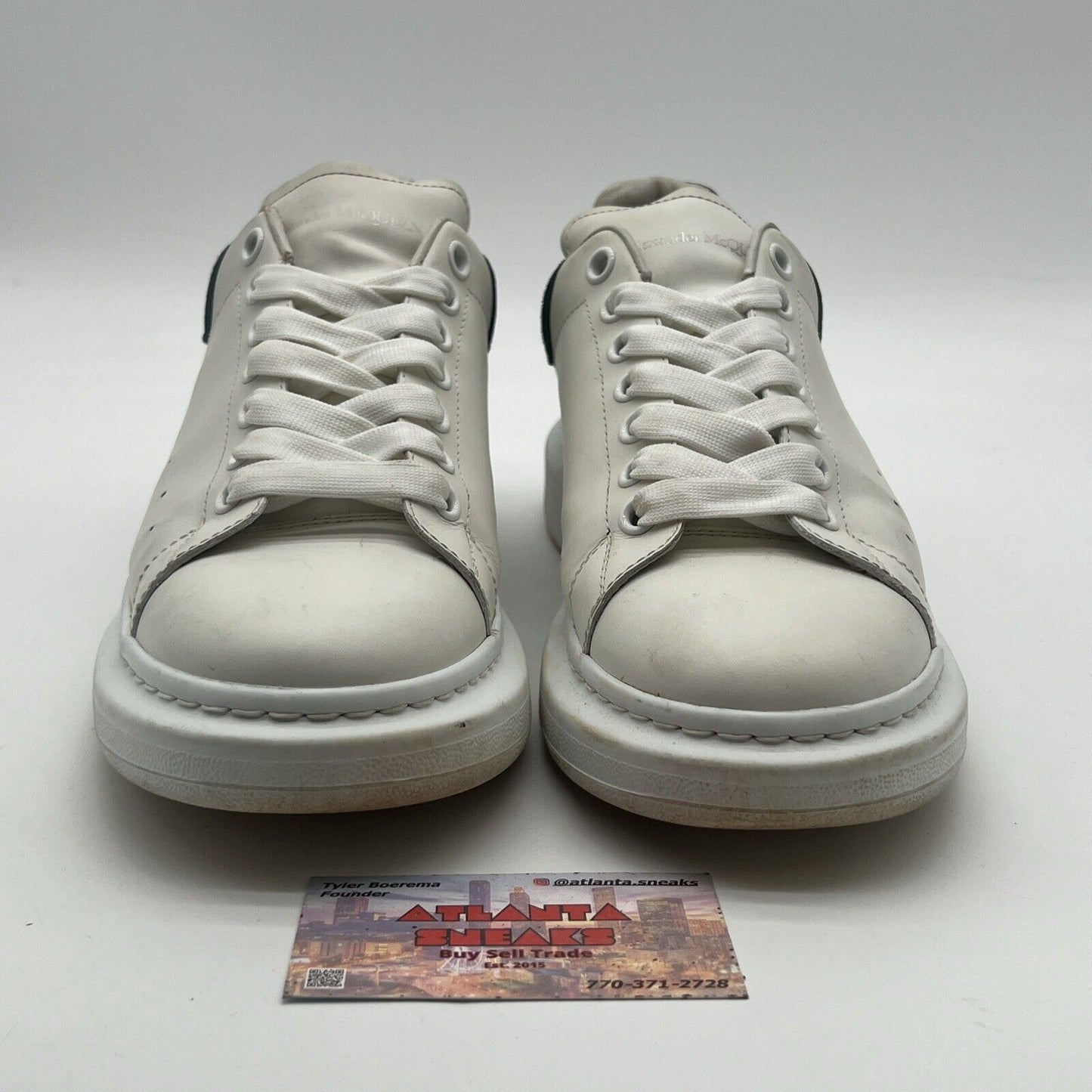 Size 10 - Alexander McQueen Oversized Sneakers White/ Paris Blue