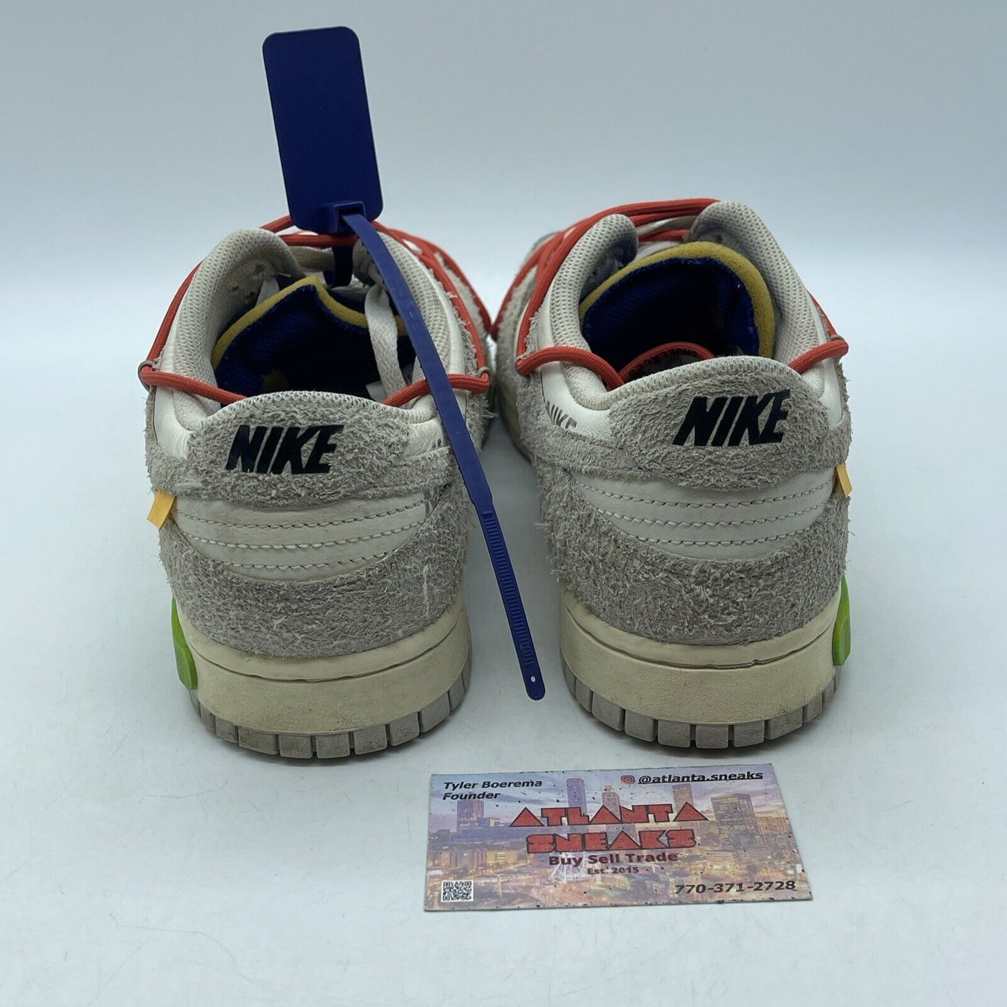 Size 11 - Nike Off-White x Dunk Low Lot 13 of 50 Grey Suede White (DJ0950-110)