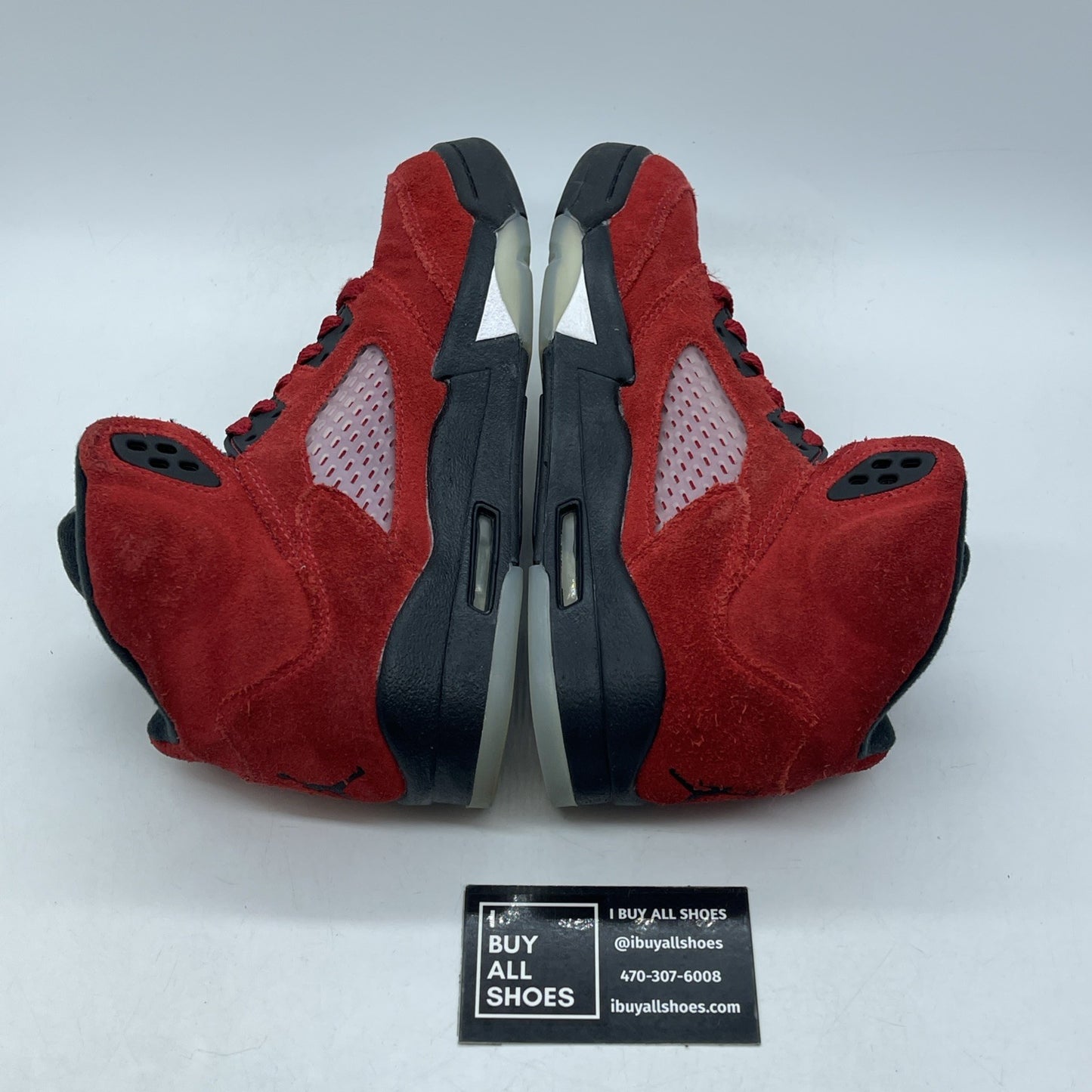 Size 5.5Y - Jordan 5 Retro Mid Raging Bull Red Black Suede (440888-600)