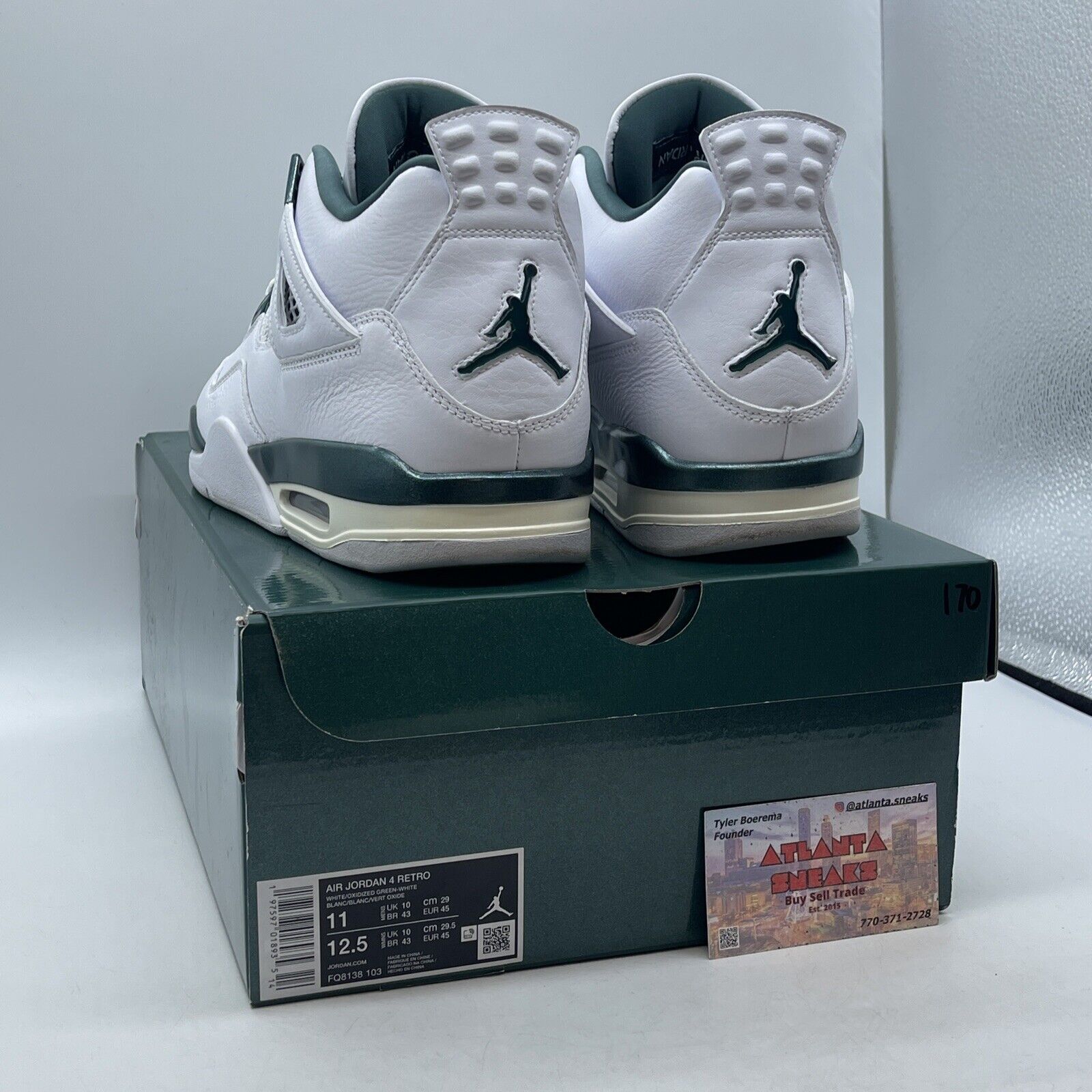 Size 11 - Air Jordan 4 Retro Oxidized Green White Leather (FQ8138-103)