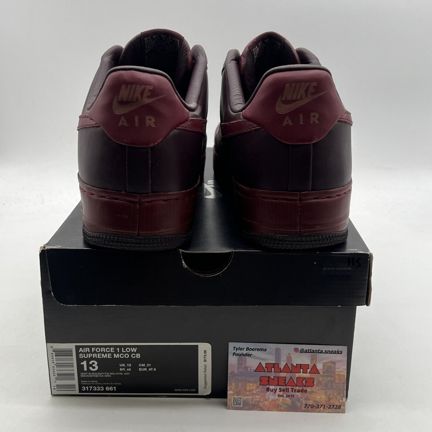 Size 13 - Nike Air Force 1 Supreme Mco Cb Low Charles Barkley (317333-661)