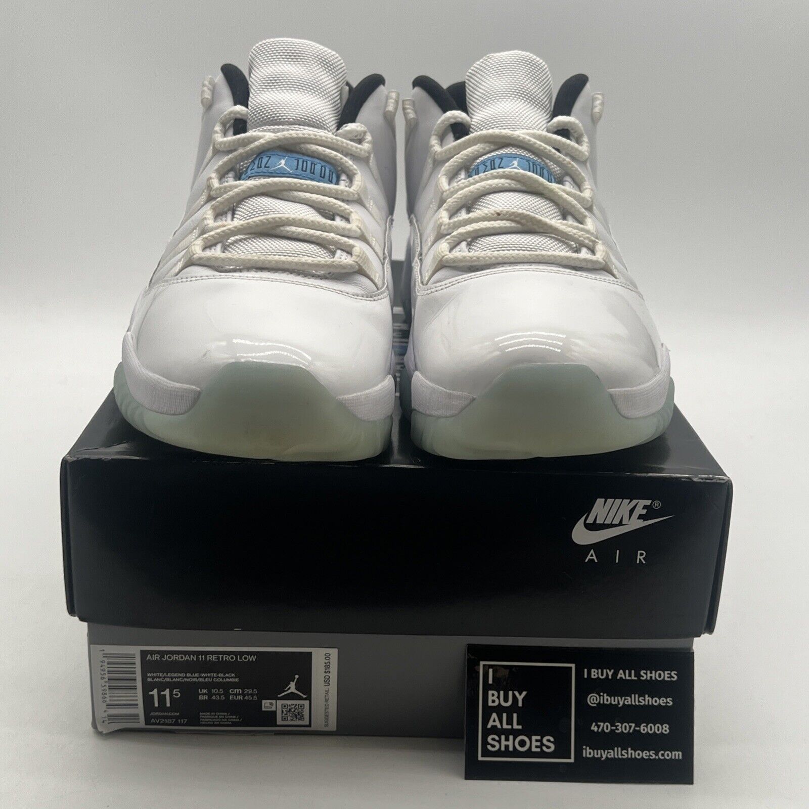 Size 11.5 - Air Jordan 11 Retro Low Legend Blue (AV2187-117)