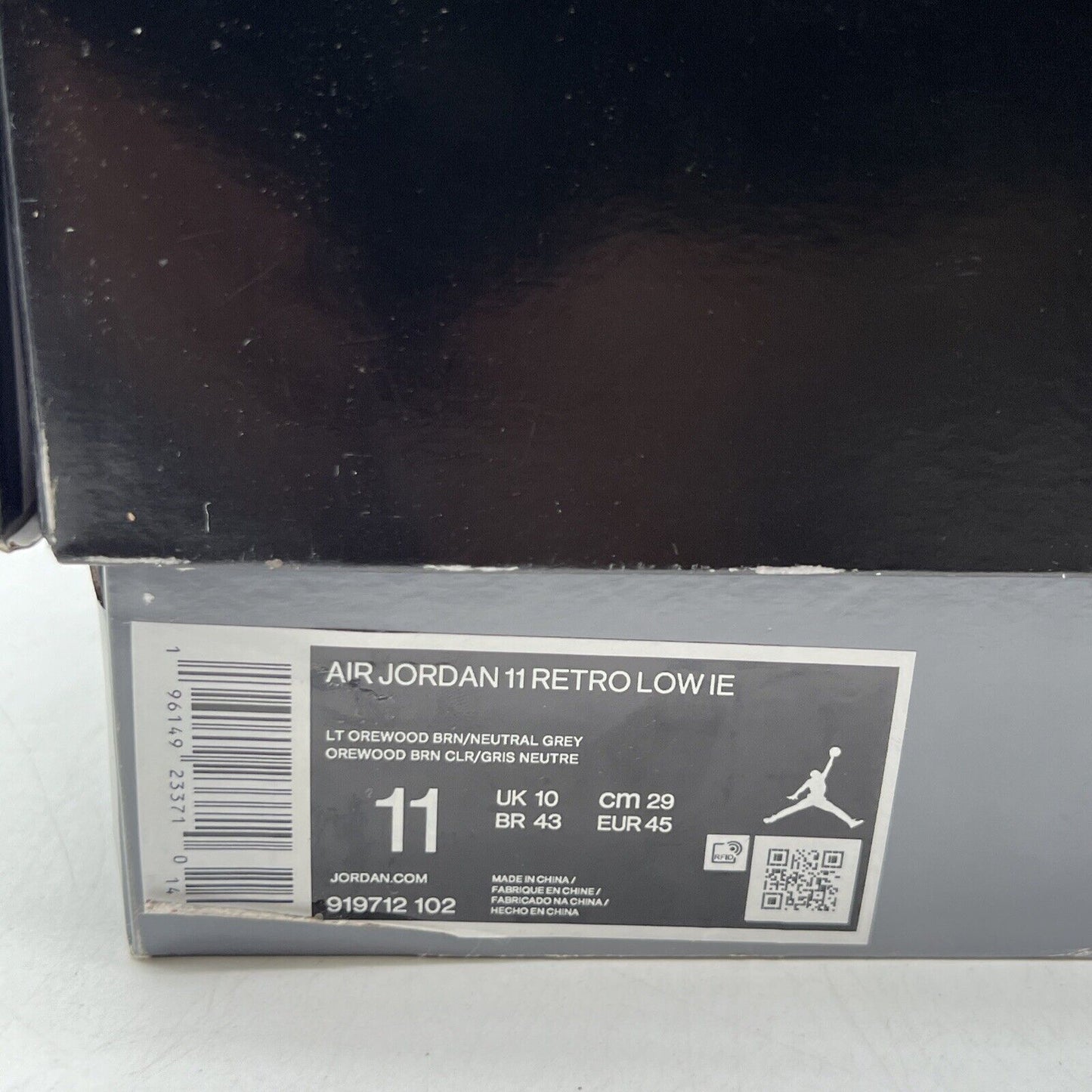 Size 11 - Air Jordan 11 Retro IE Low Light Orewood Brown (919812-102)