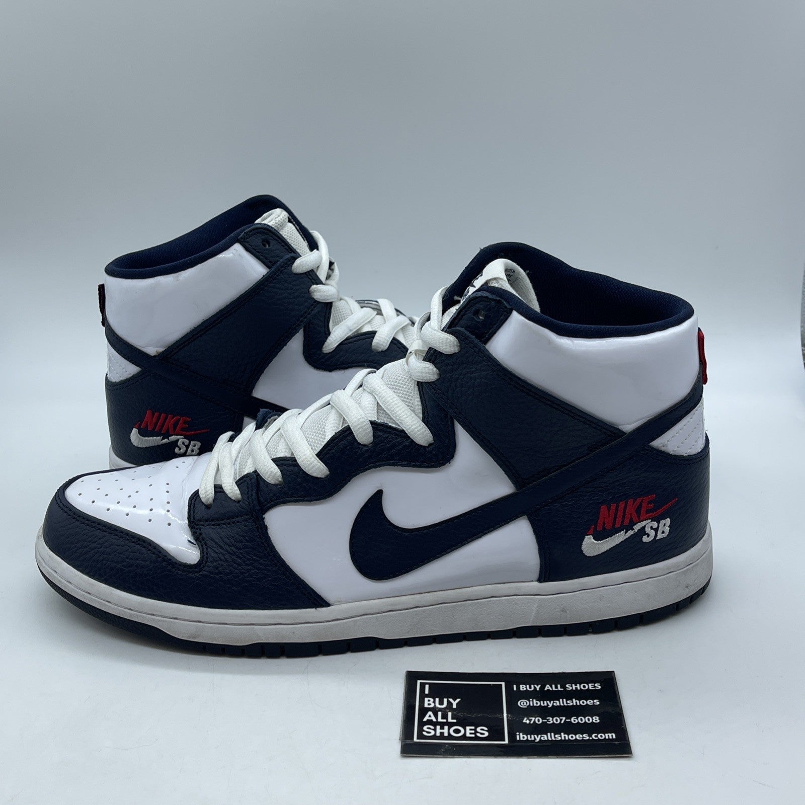 Size 14 - Nike SB Dunk Pro High Dream Team Blue White Leather (854851-441)